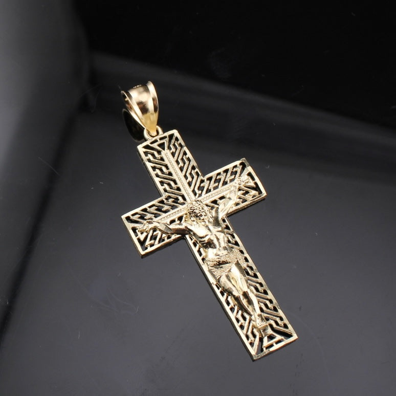 10K Gold Crucifix Cross Pendant