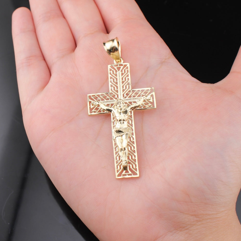 10K Gold Crucifix Cross Pendant