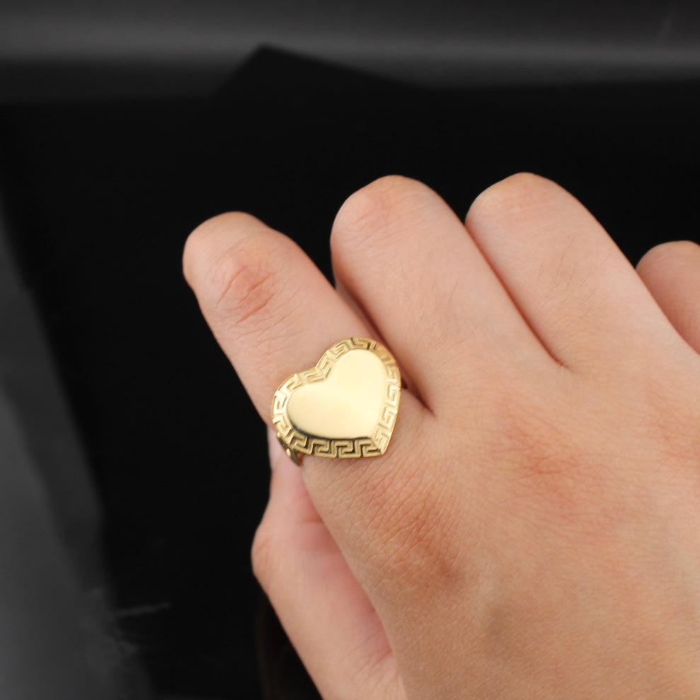 14K Gold Heart Ring