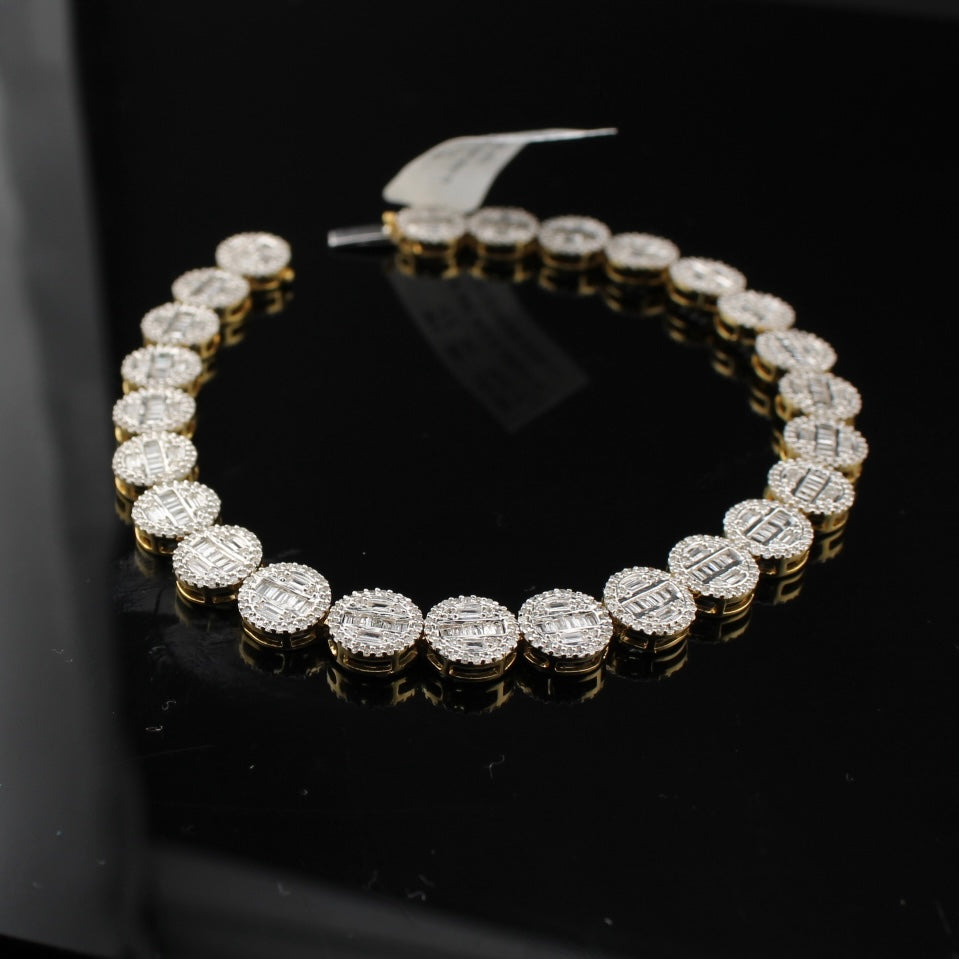 10K Round Diamond Tennis Bracelet
