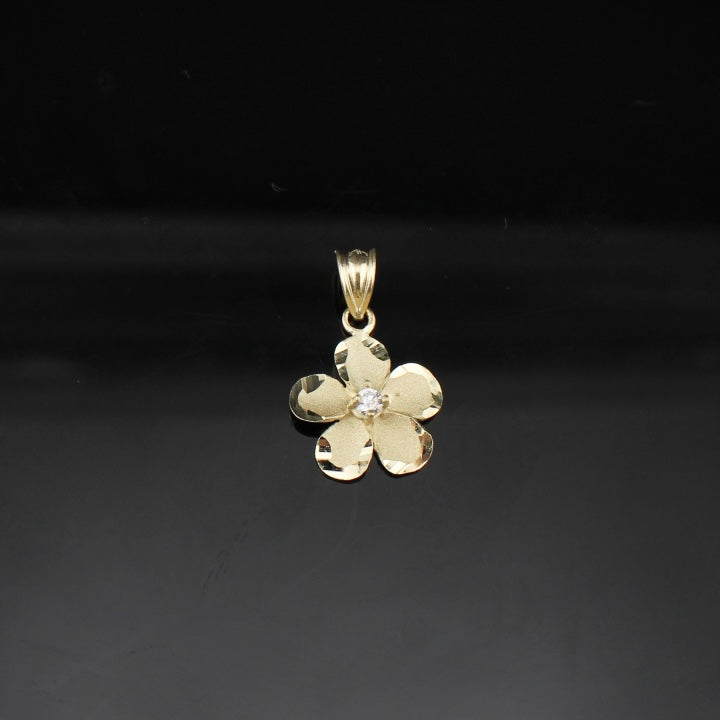 10K Gold Flower Pendant
