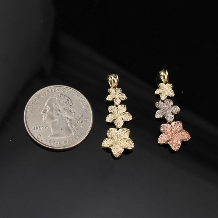 10K Gold Flower Pendant