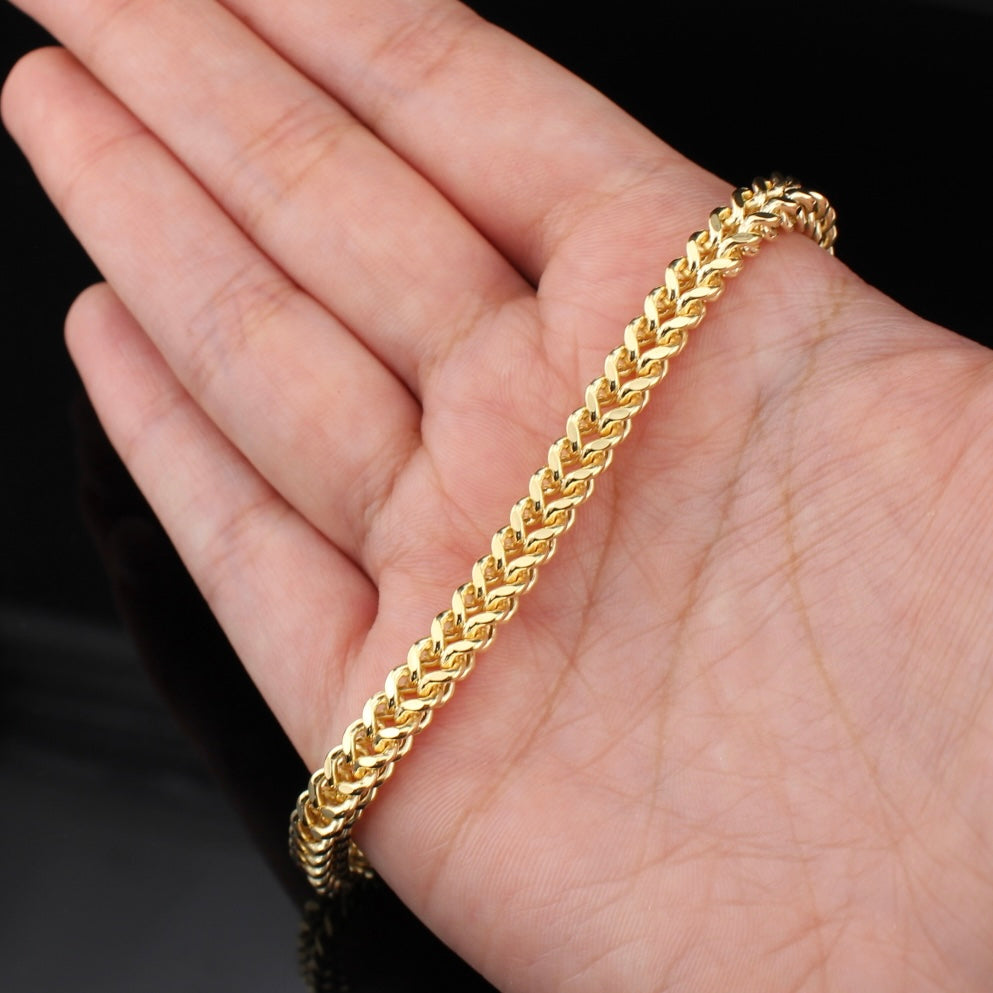 14K Gold Franco Bracelet 9.5g
