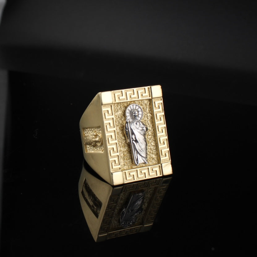 10K Gold Large Saint Jude  Ring