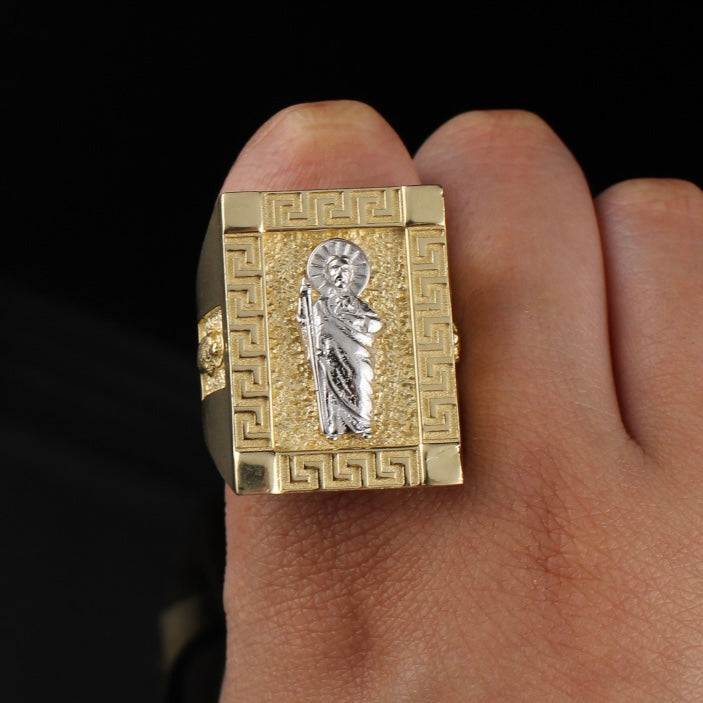 10K Gold Large Saint Jude  Ring