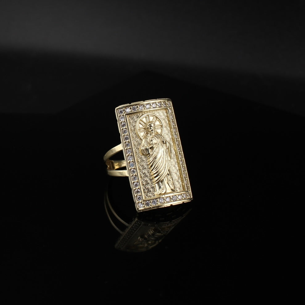 10K Gold Large Saint Jude  Ring