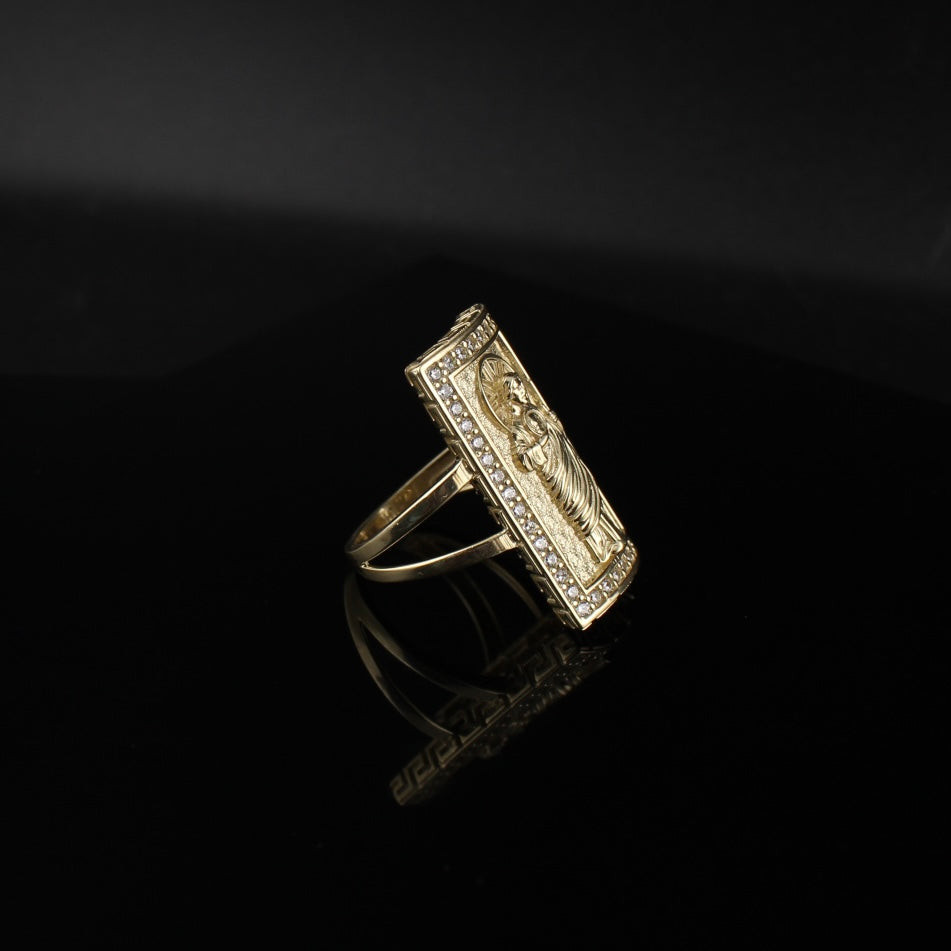 10K Gold Large Saint Jude  Ring