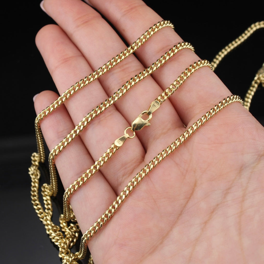 10K Gold Cuban Chain 3mm