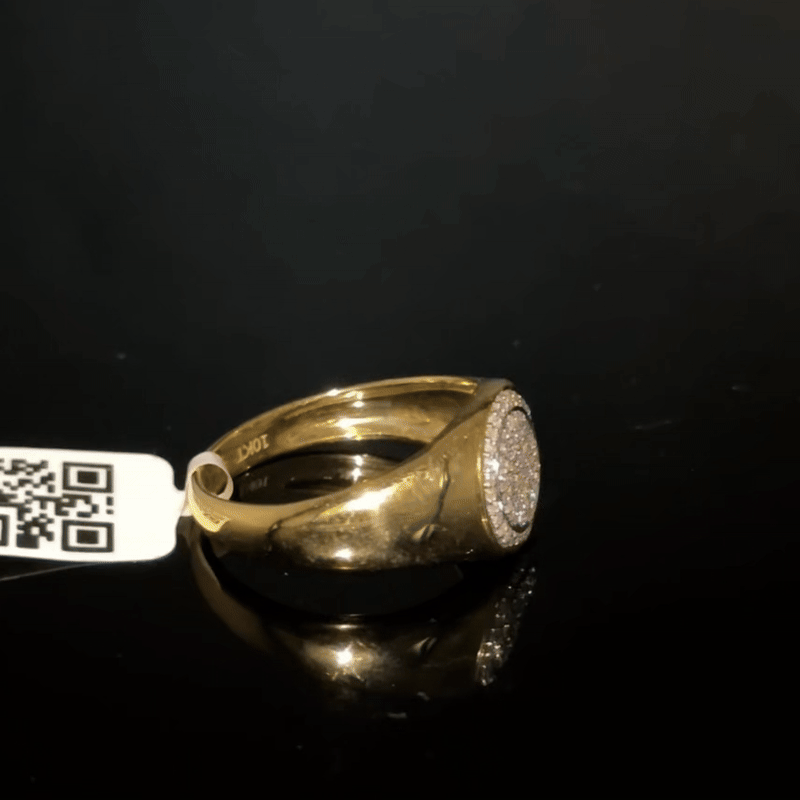10K Diamond Mens Ring