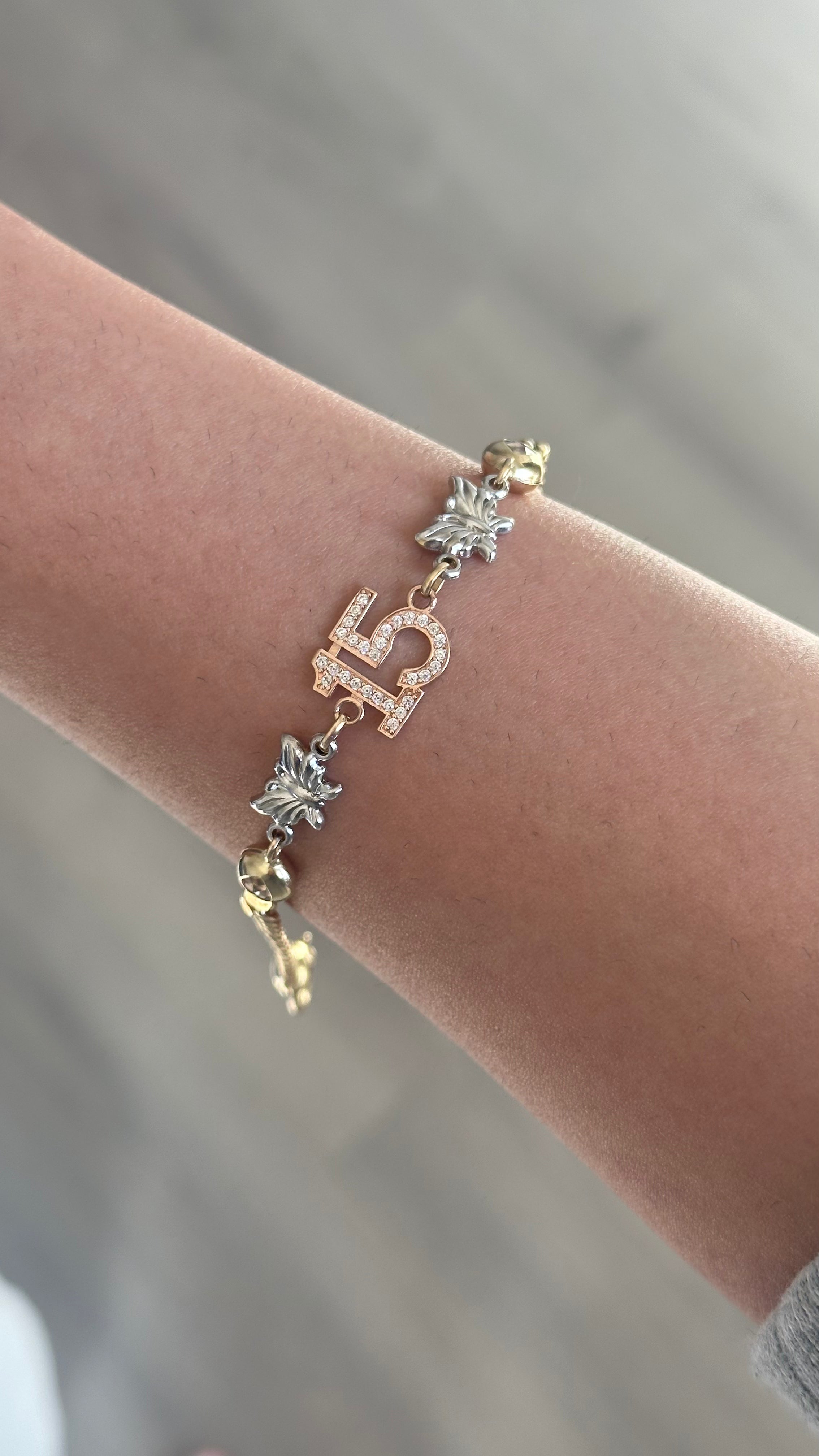 10K Quinceañera Bracelet