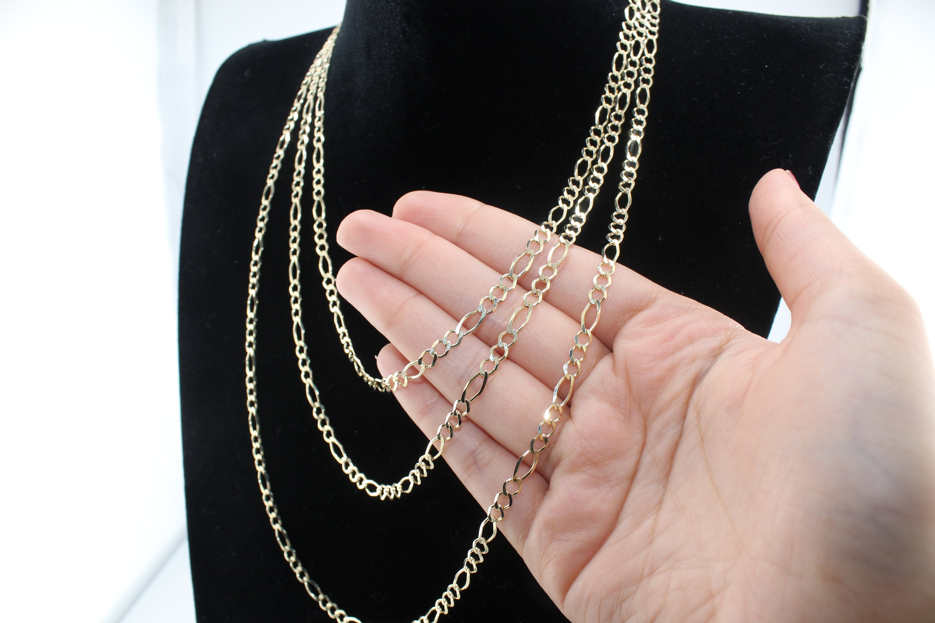 10K 4mm Figaro Chain