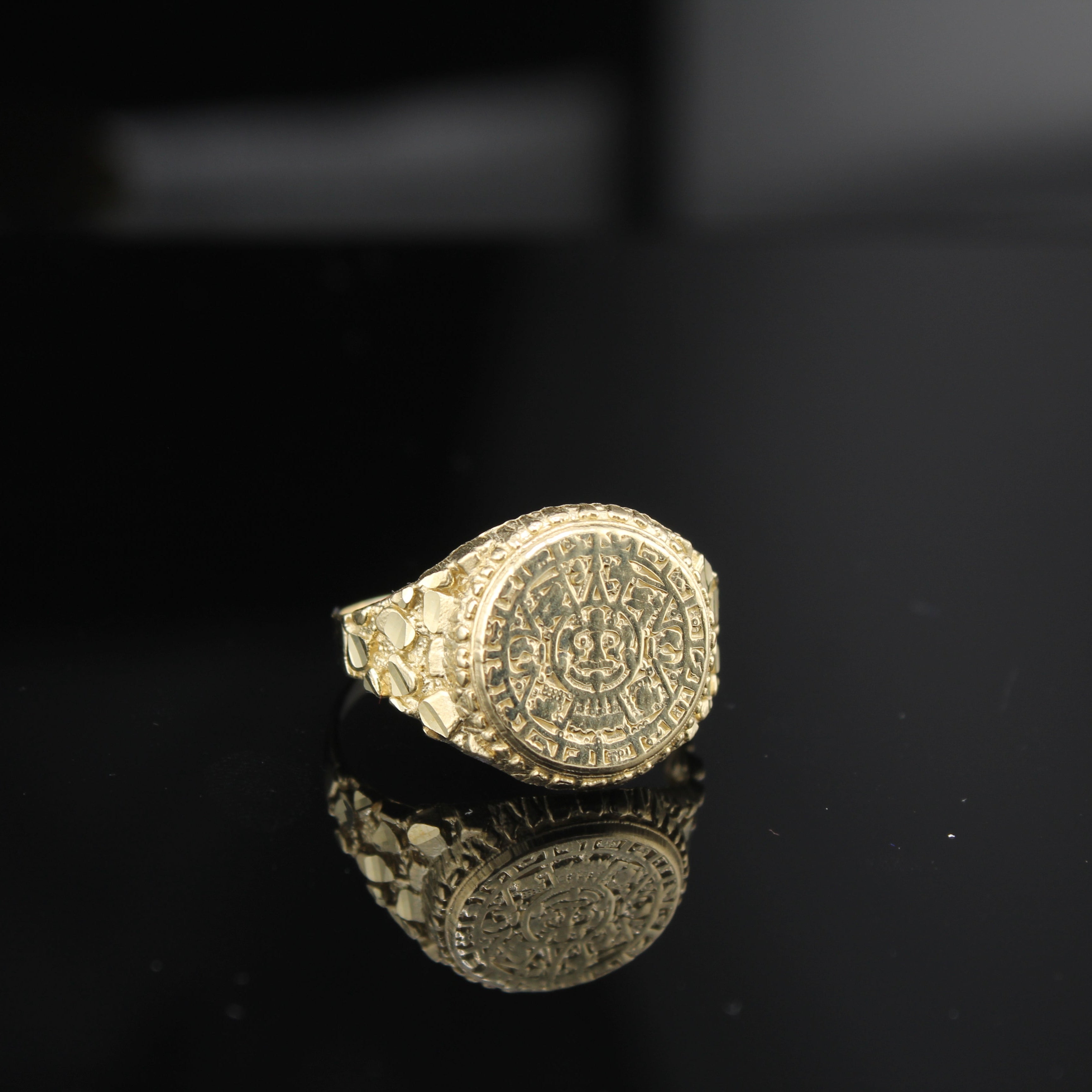 10K Aztec Nugget Ring