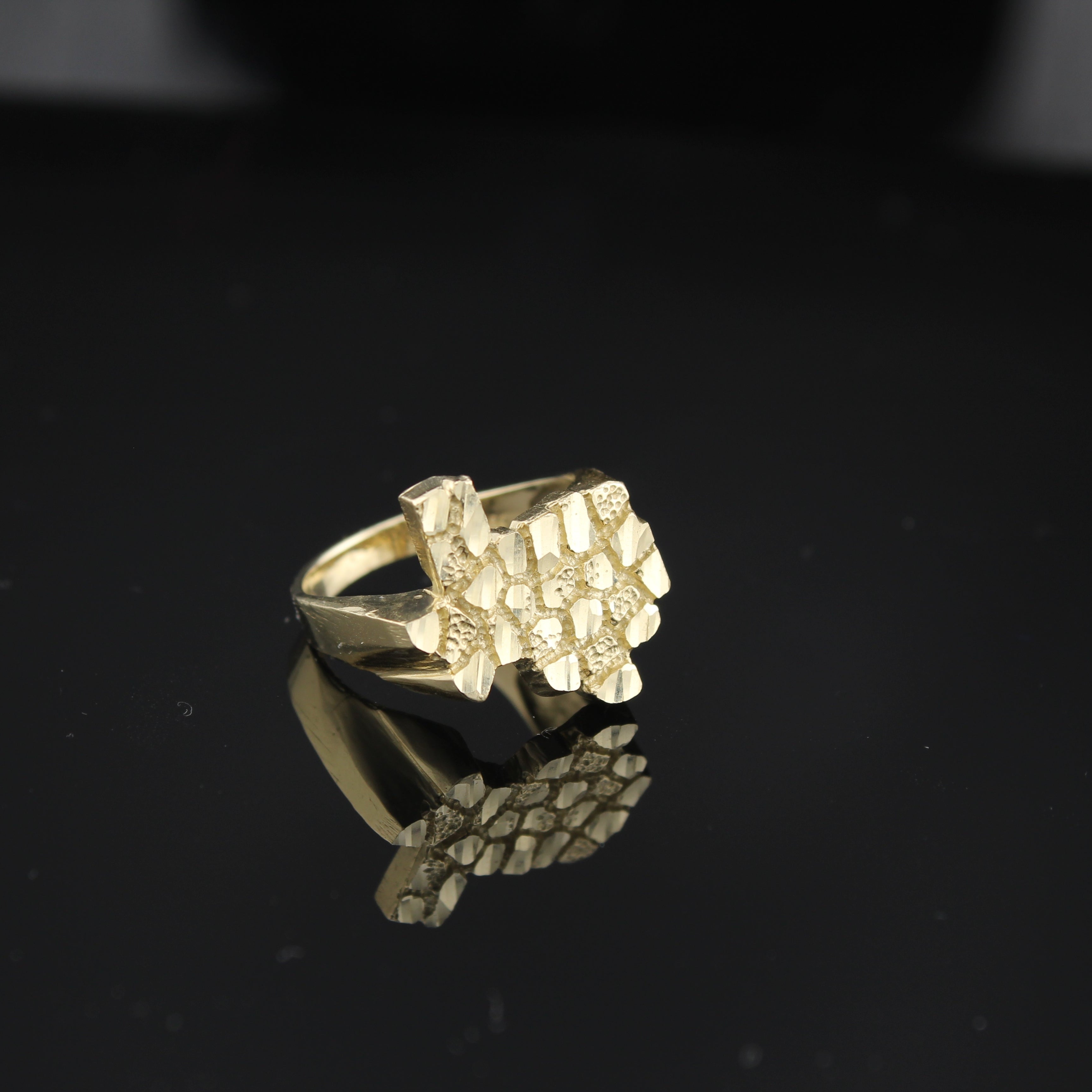 10K Texas Nugget Ring