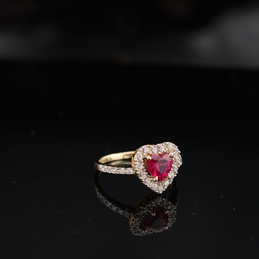 14K Heart Ring
