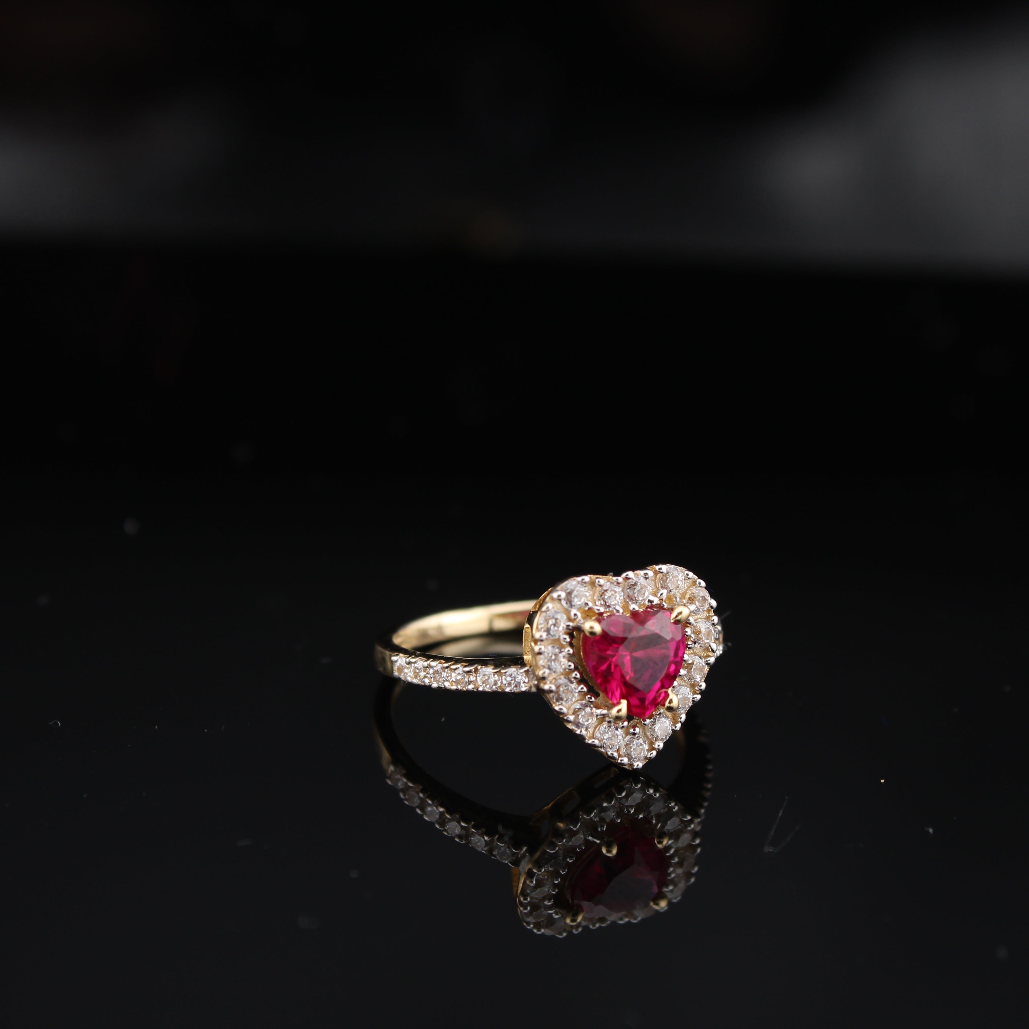 14K Heart Ring