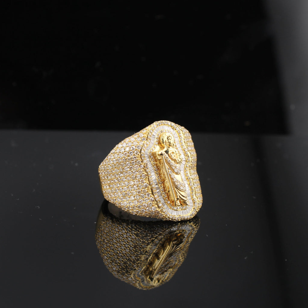 10k Yellow Gold St Jude Diamond Ring