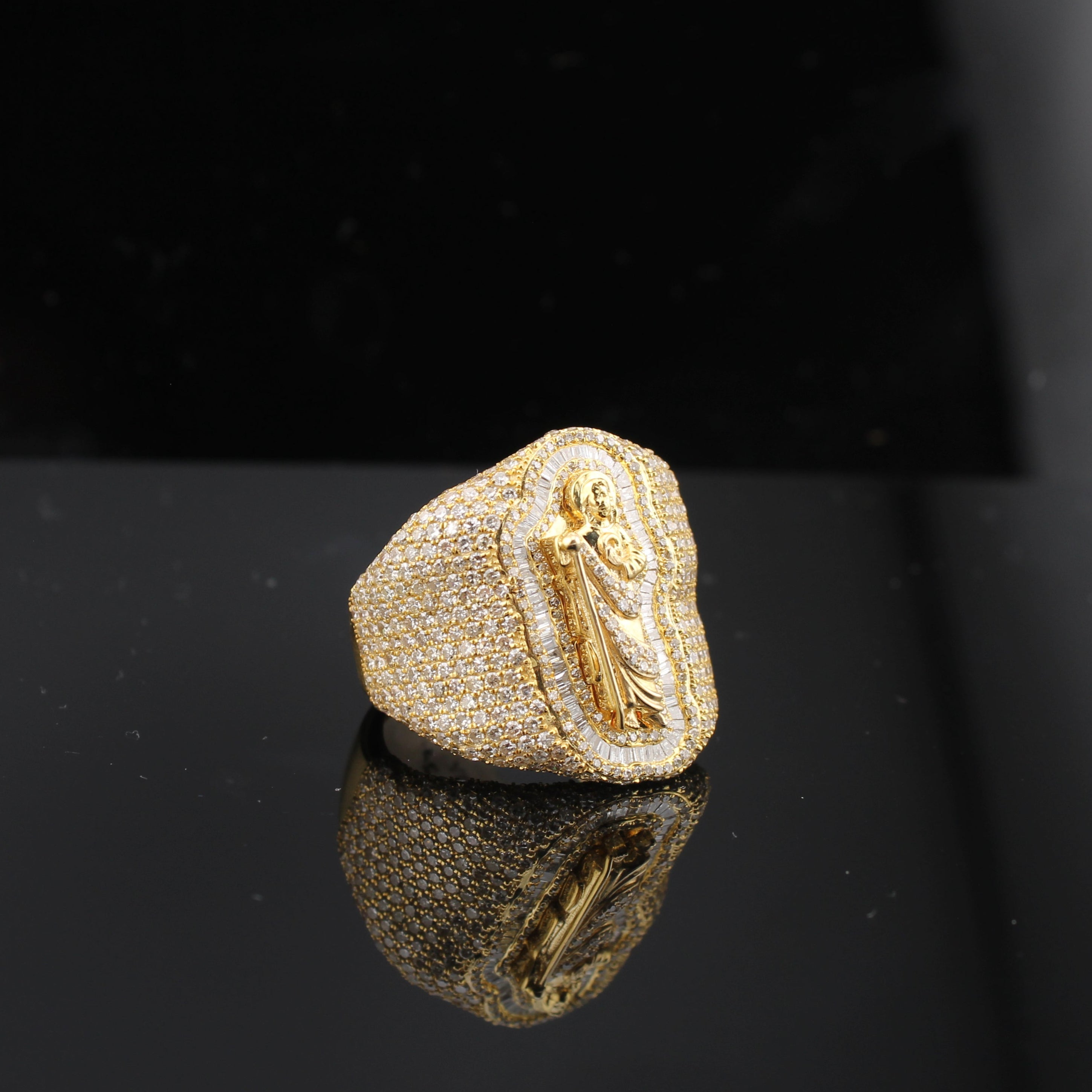 10k Yellow Gold St Jude Diamond Ring