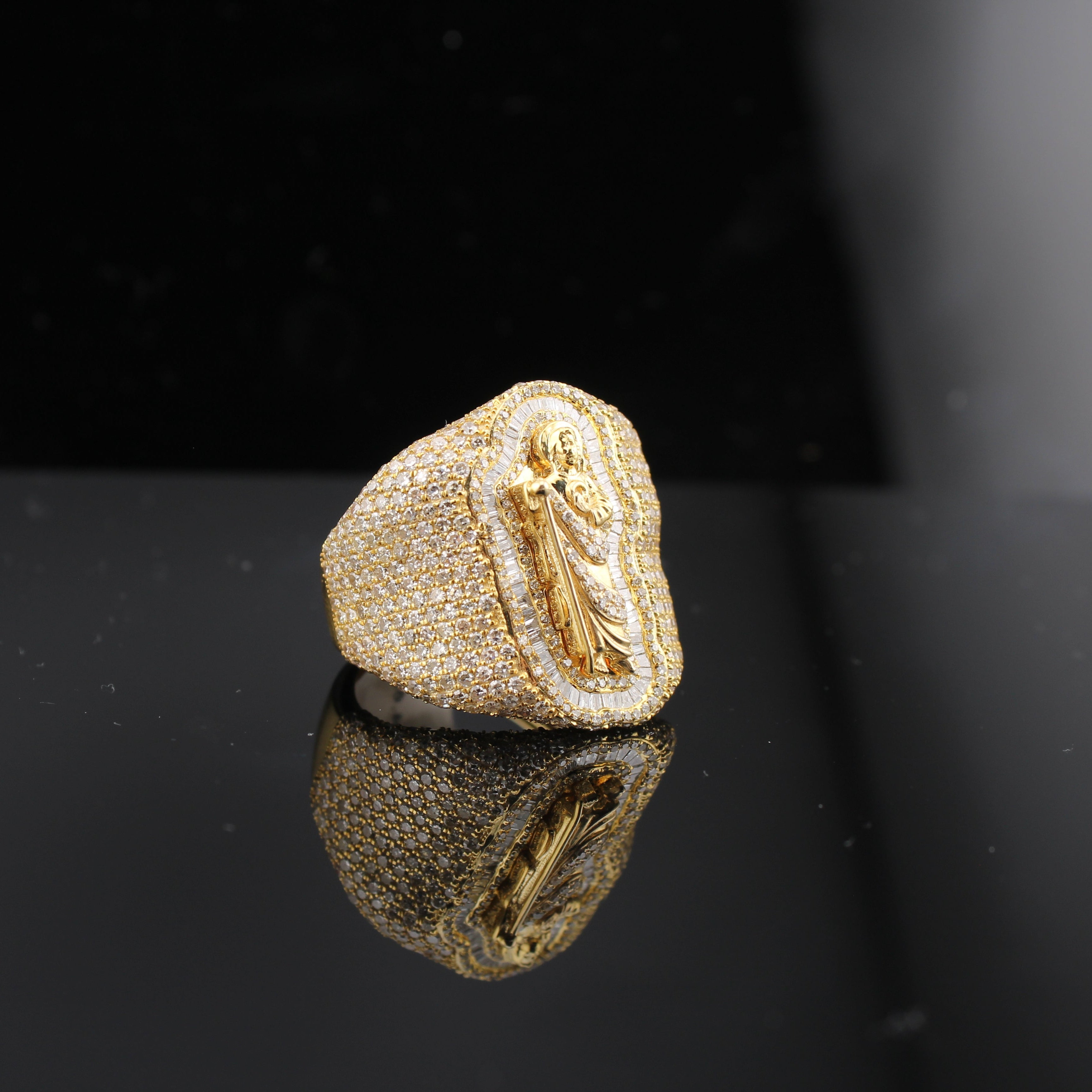 10k Yellow Gold St Jude Diamond Ring