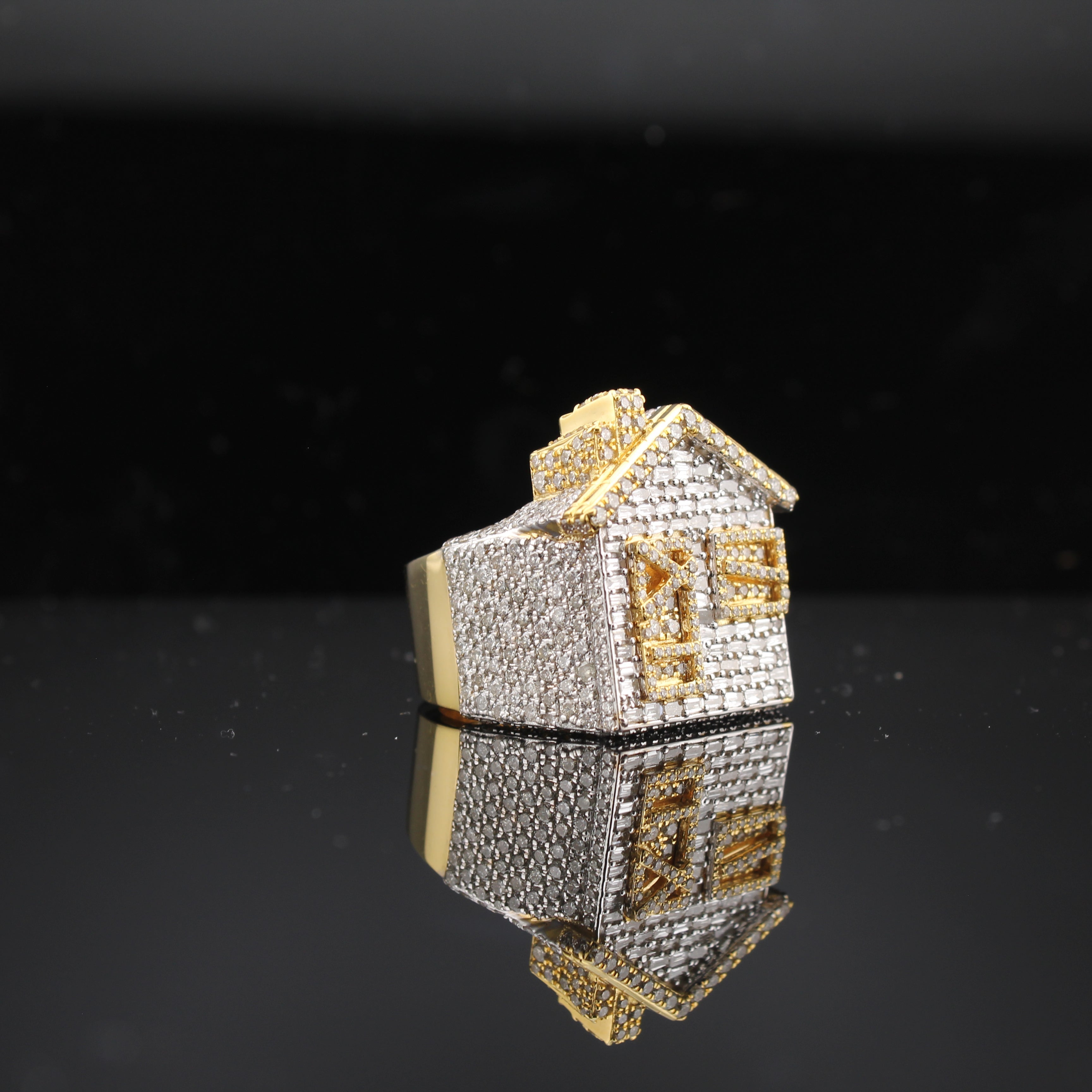 10k Yellow Gold Traphouse Diamond Ring
