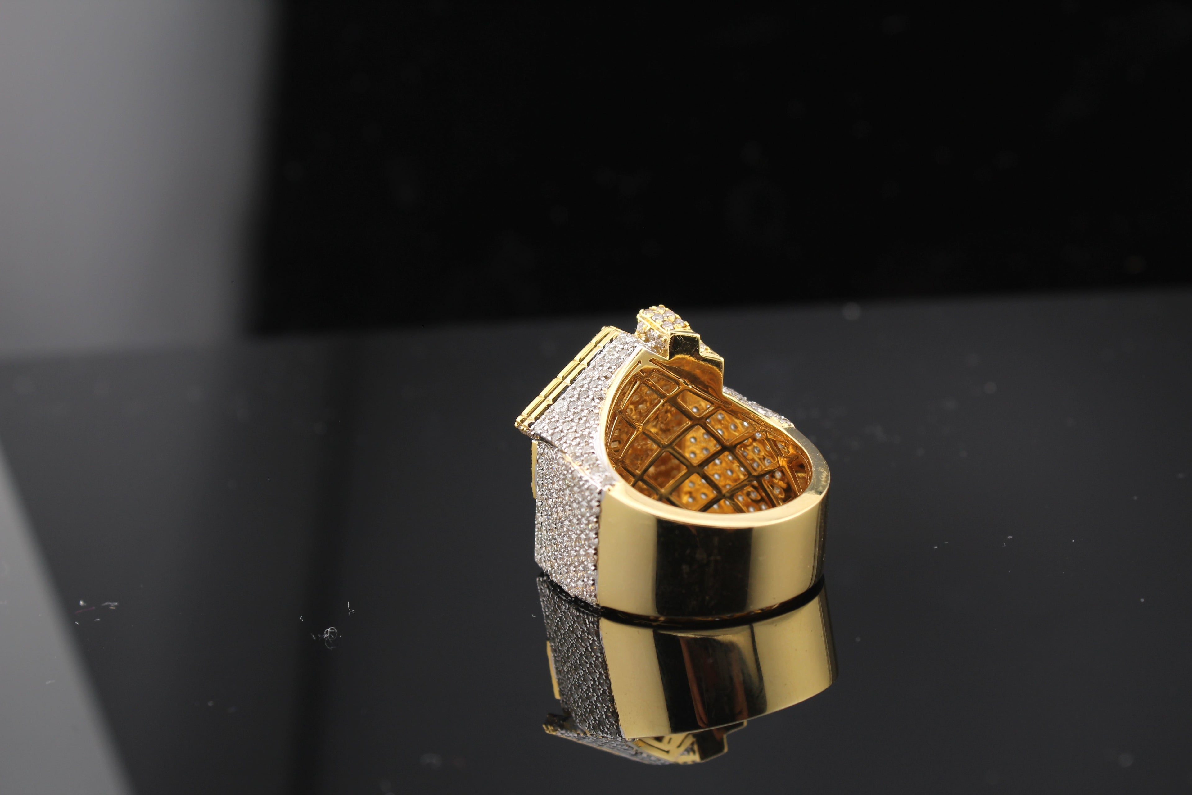10k Yellow Gold Traphouse Diamond Ring