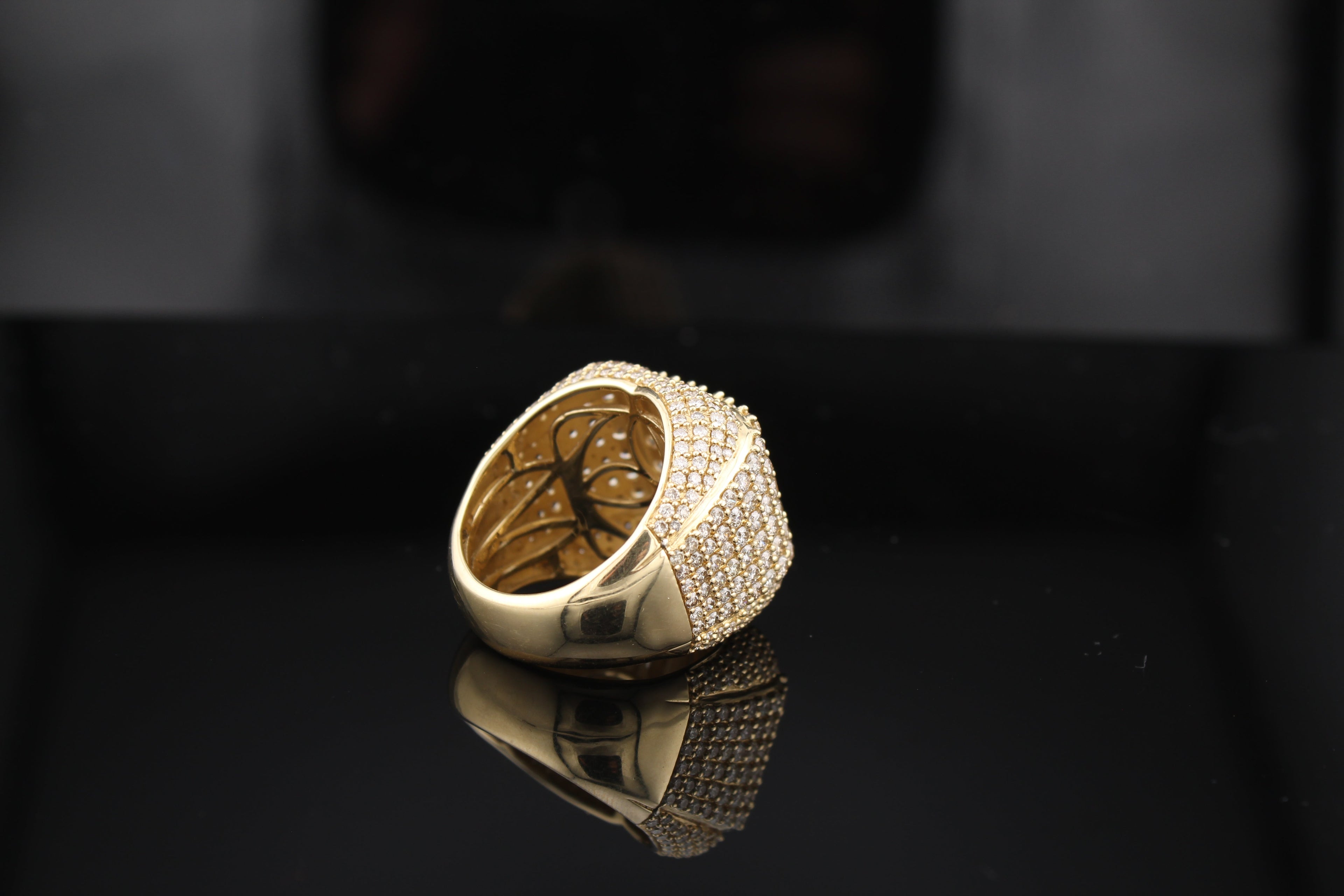 14K BIG Mens Diamond Ring