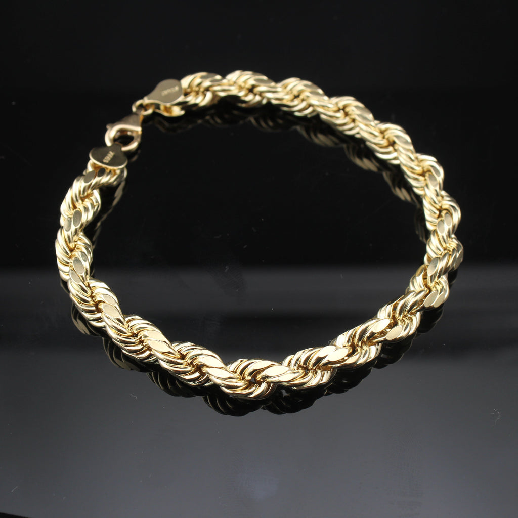 10K Yellow Rope Bracelet