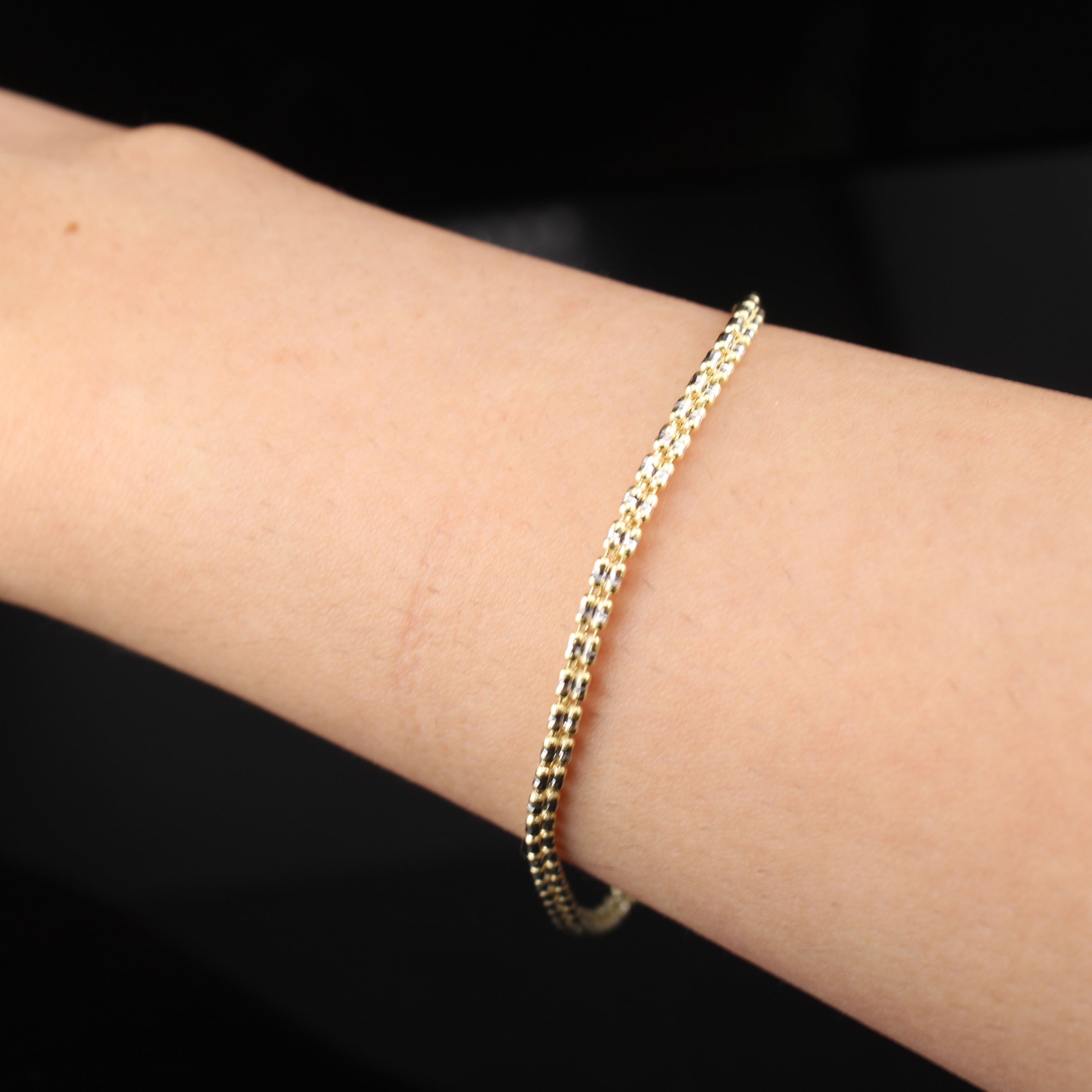 10K Gold Ice Chain Bracelet
