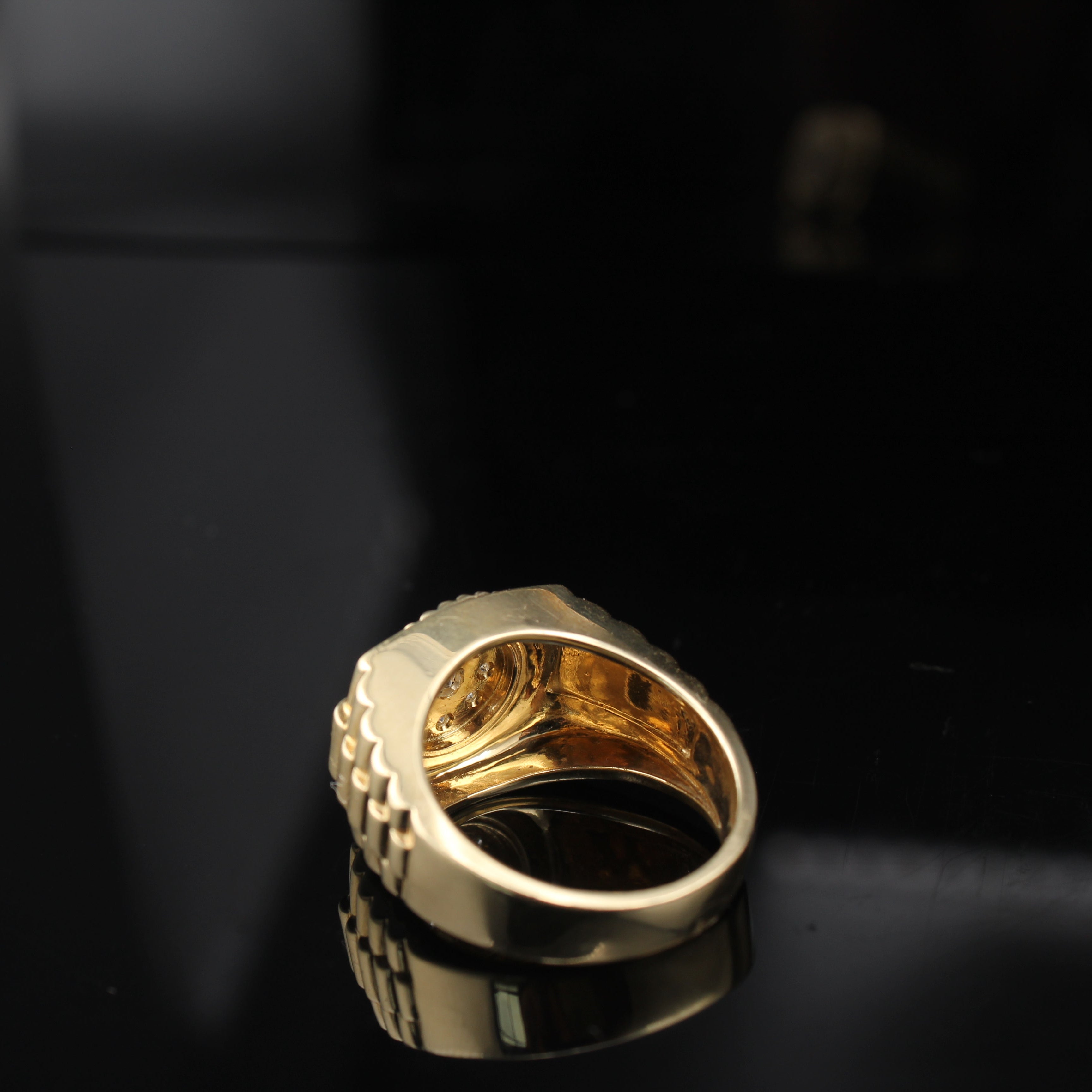 14K Diamond Mens Ring