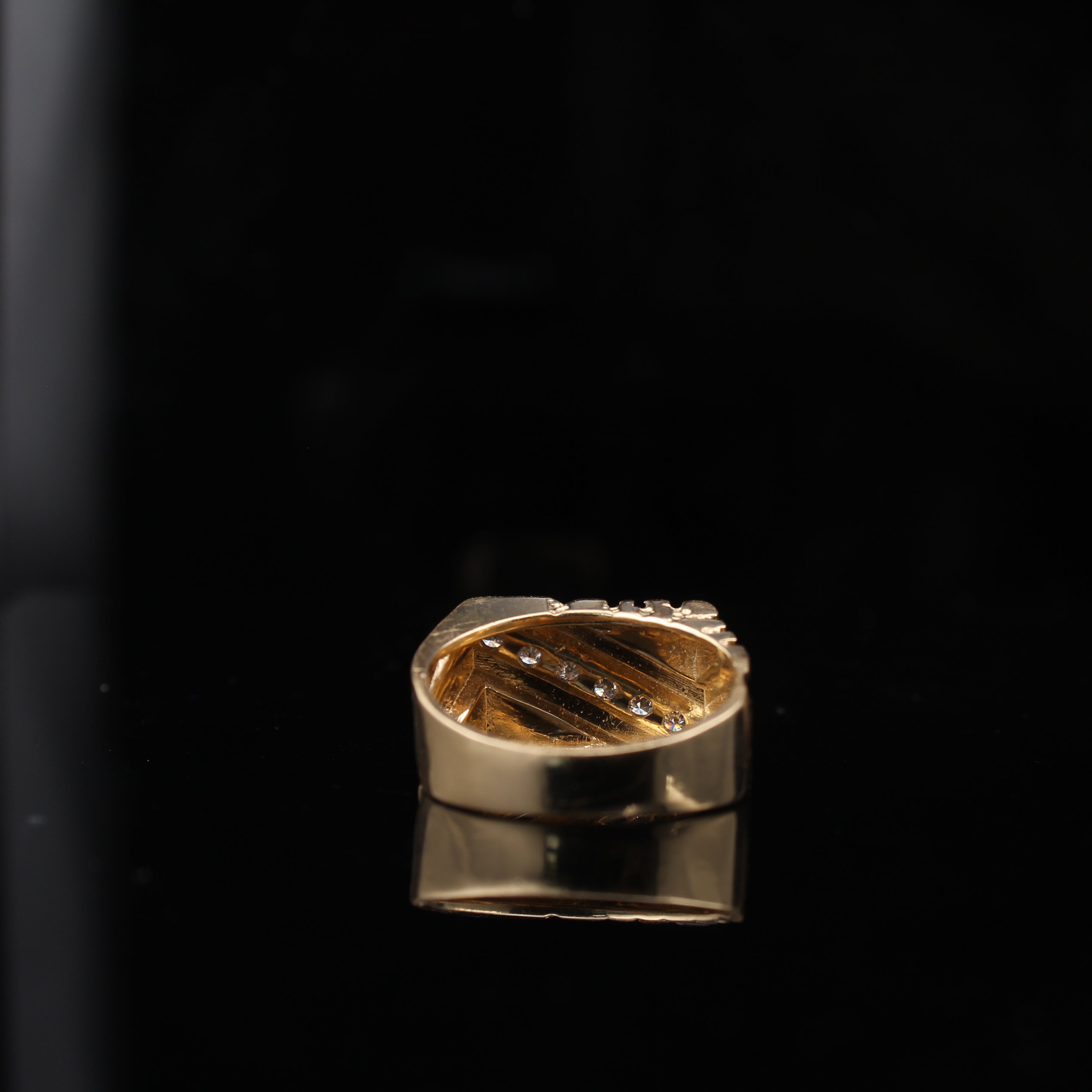 14K Diamond Nugget Ring