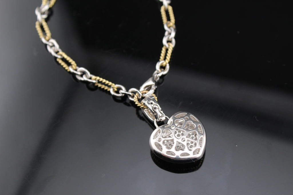 14K Diamond Heart Bracelet