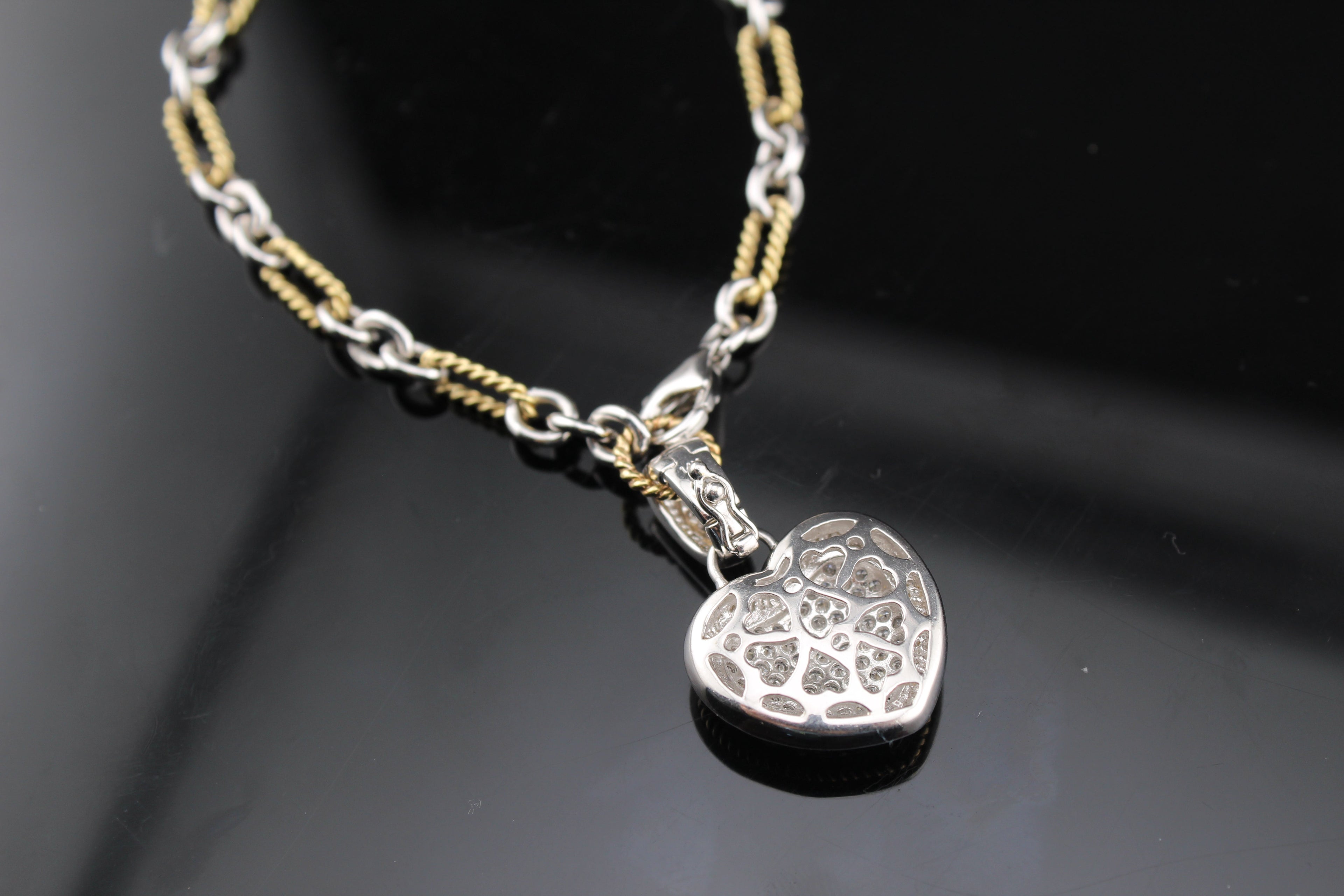 14K Diamond Heart Bracelet