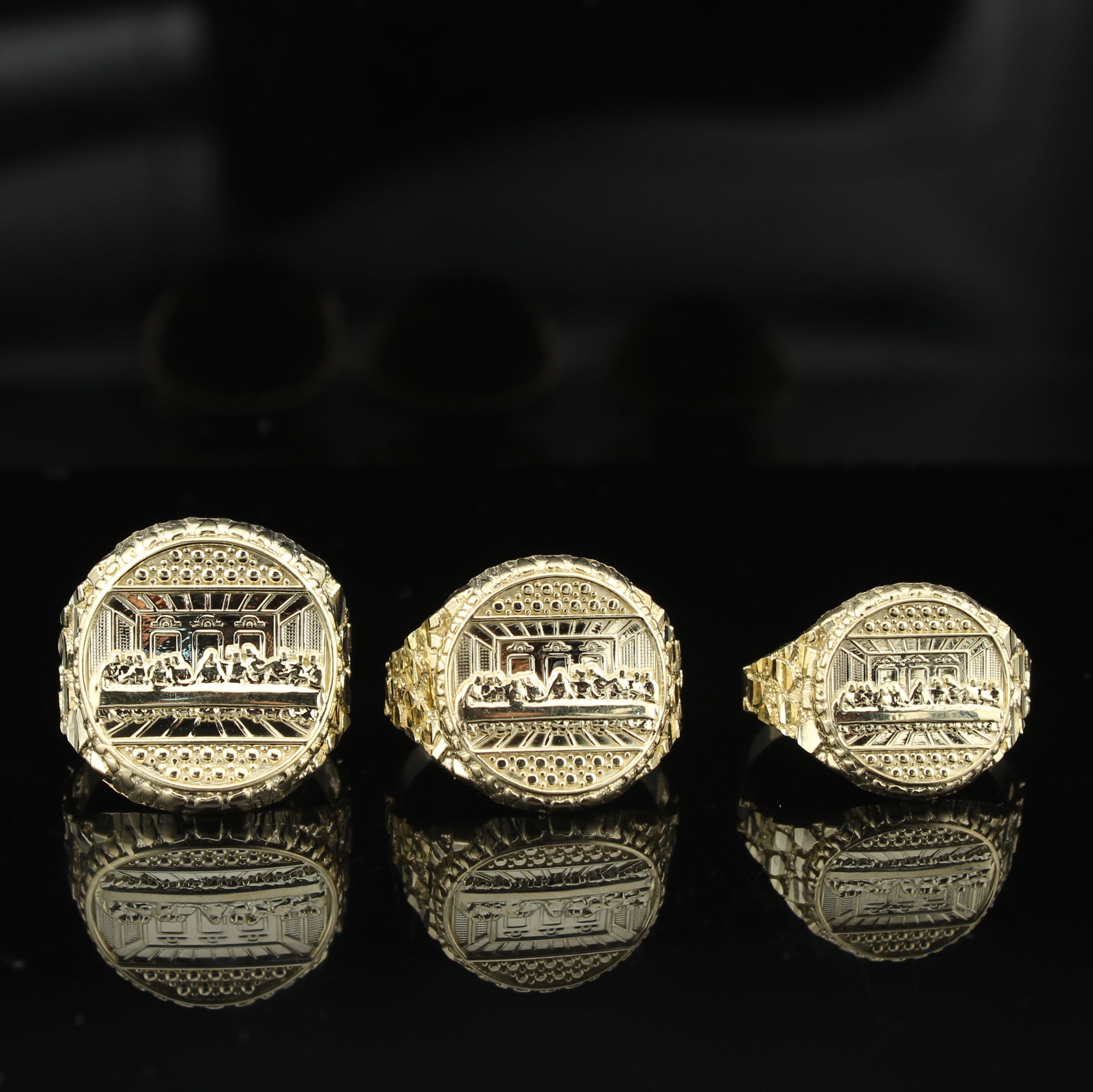 10K Mens Last Supper Ring