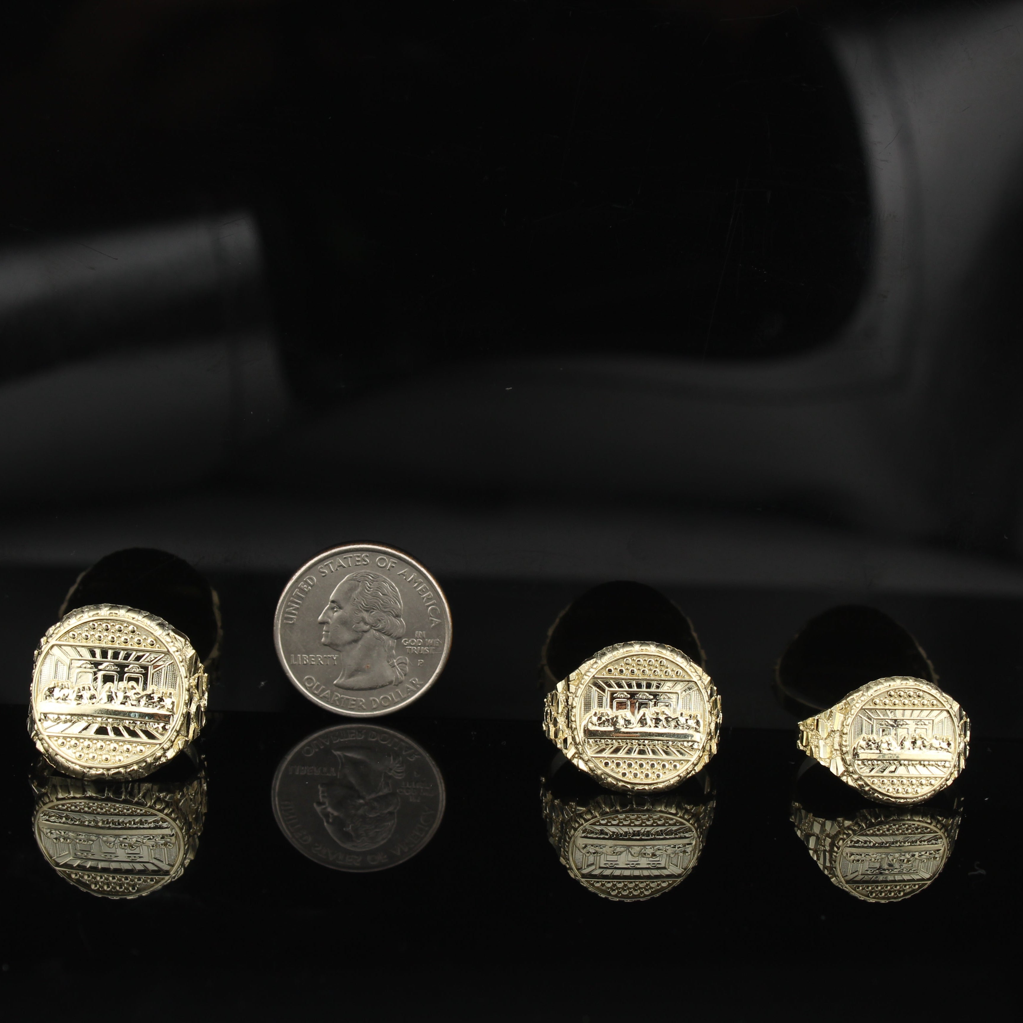 10K Mens Last Supper Ring