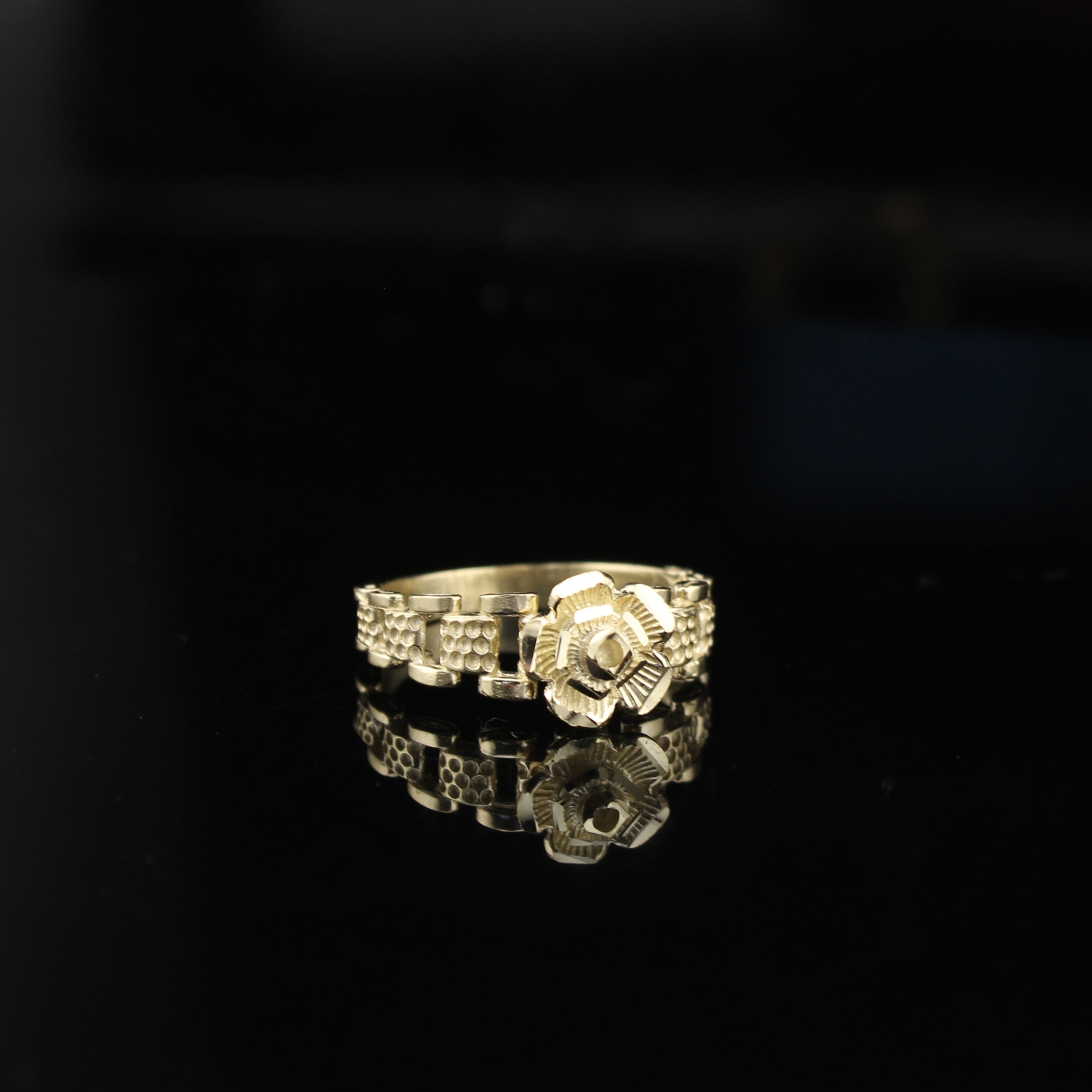 10K Gold Rose Womens Ring