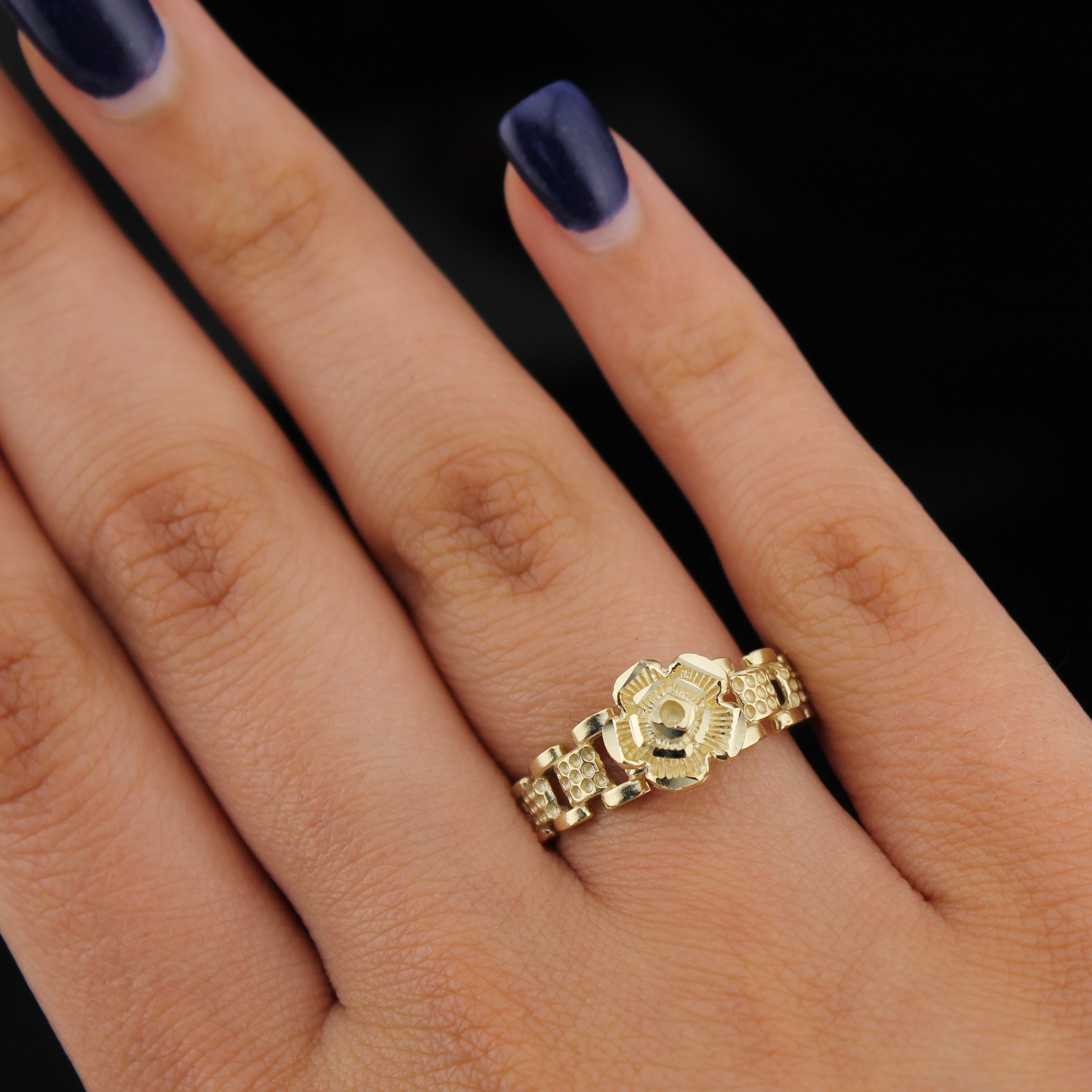 10K Gold Rose Womens Ring