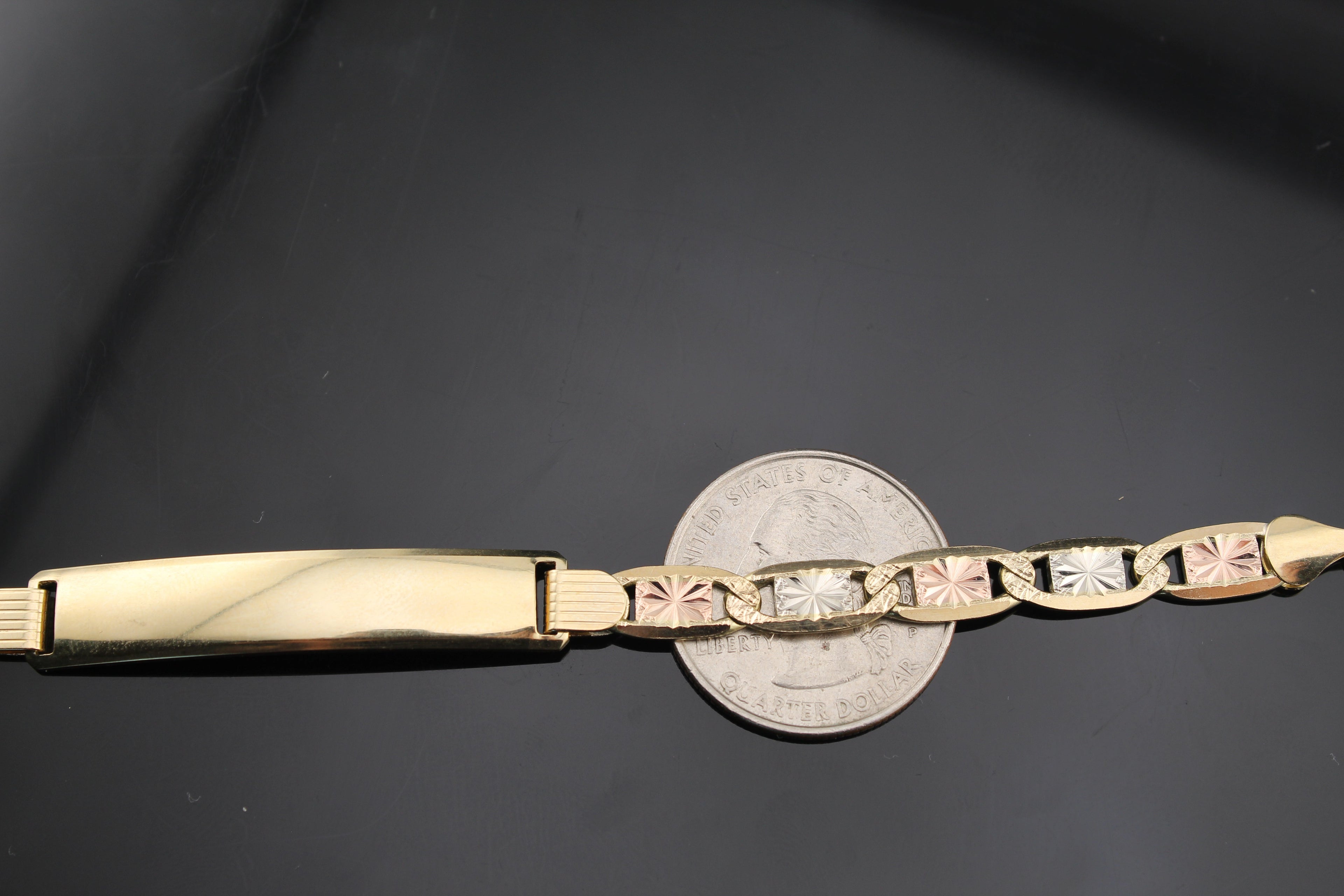 14K Valentino ID Bracelet 6mm