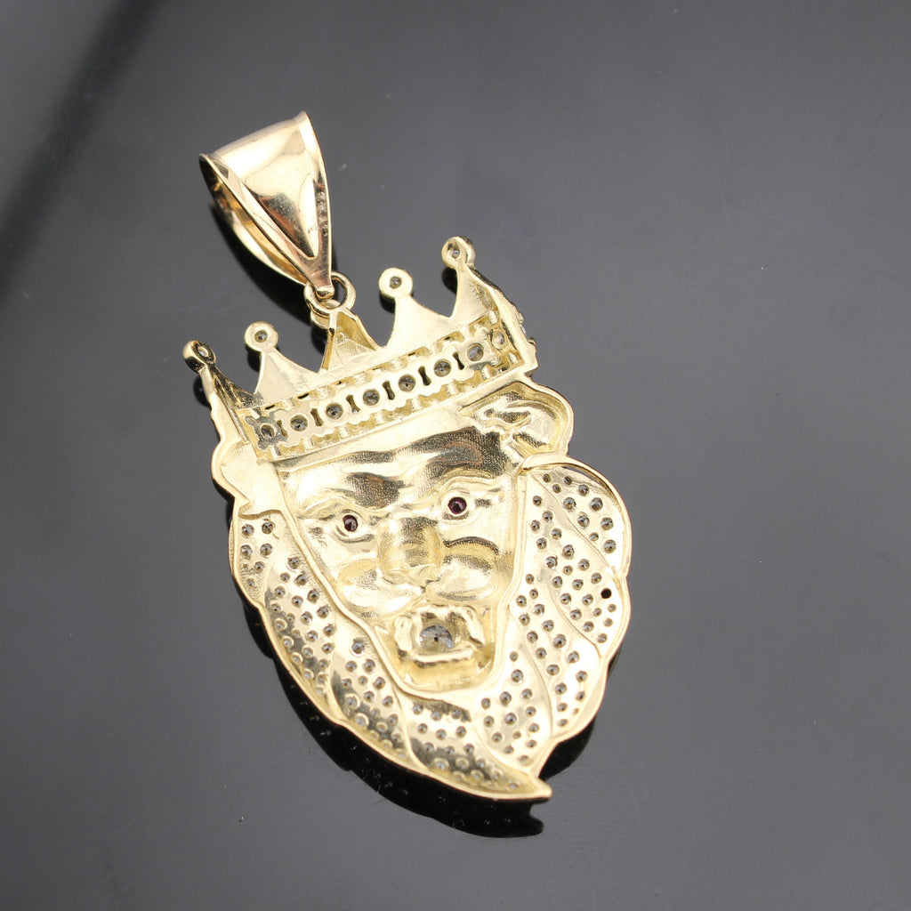 10K Gold Lion Pendant