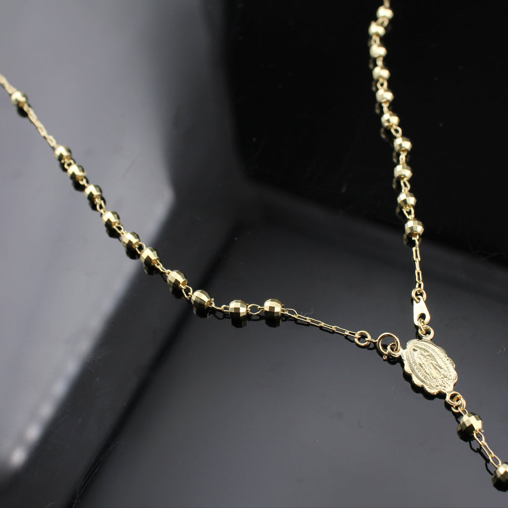 14K Rosary Beads Necklace