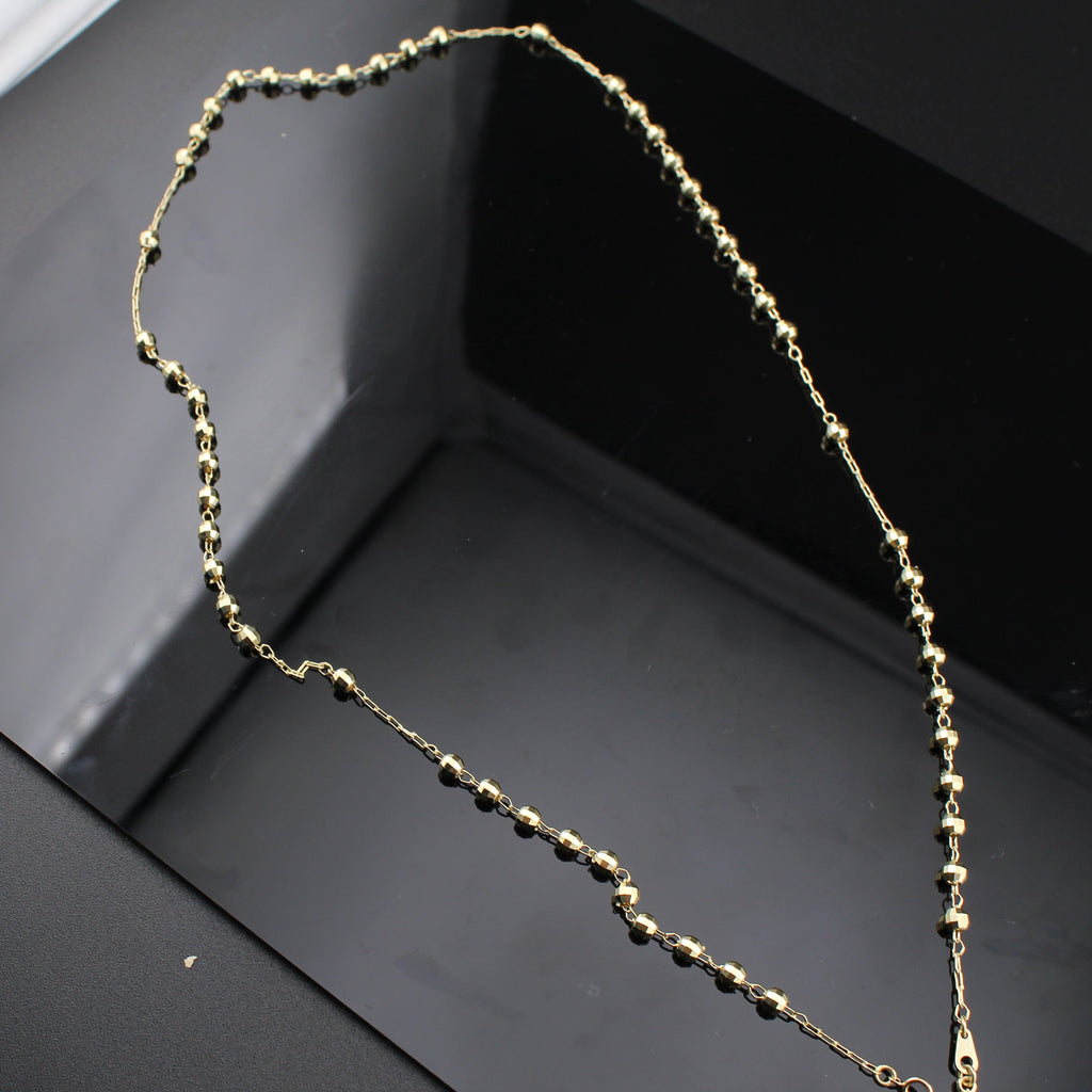14K Rosary Beads Necklace