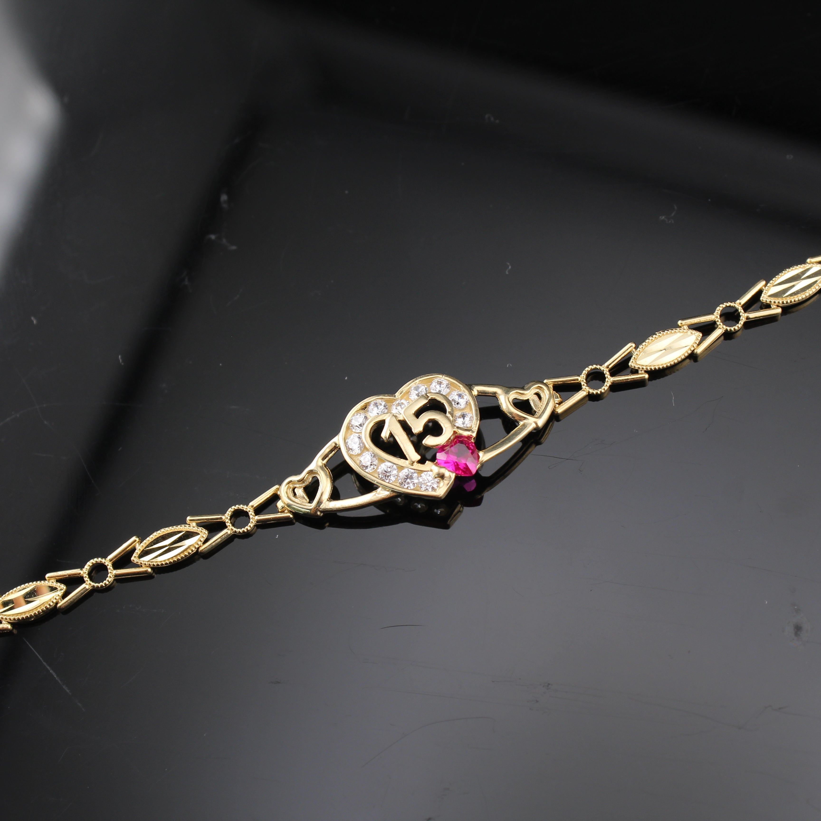 Quinceanera Bracelet Real Gold
