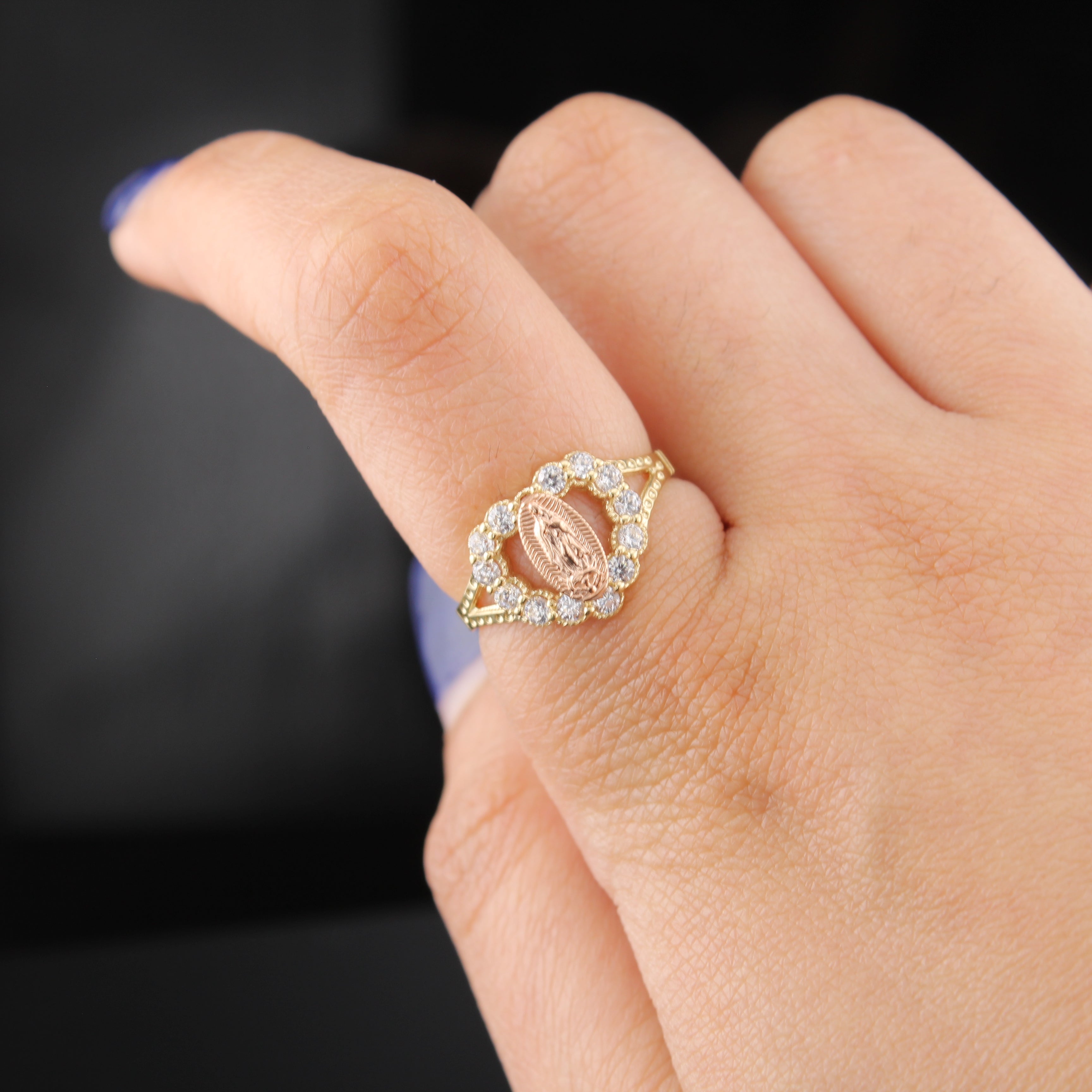 10K Virgin Mary Ring