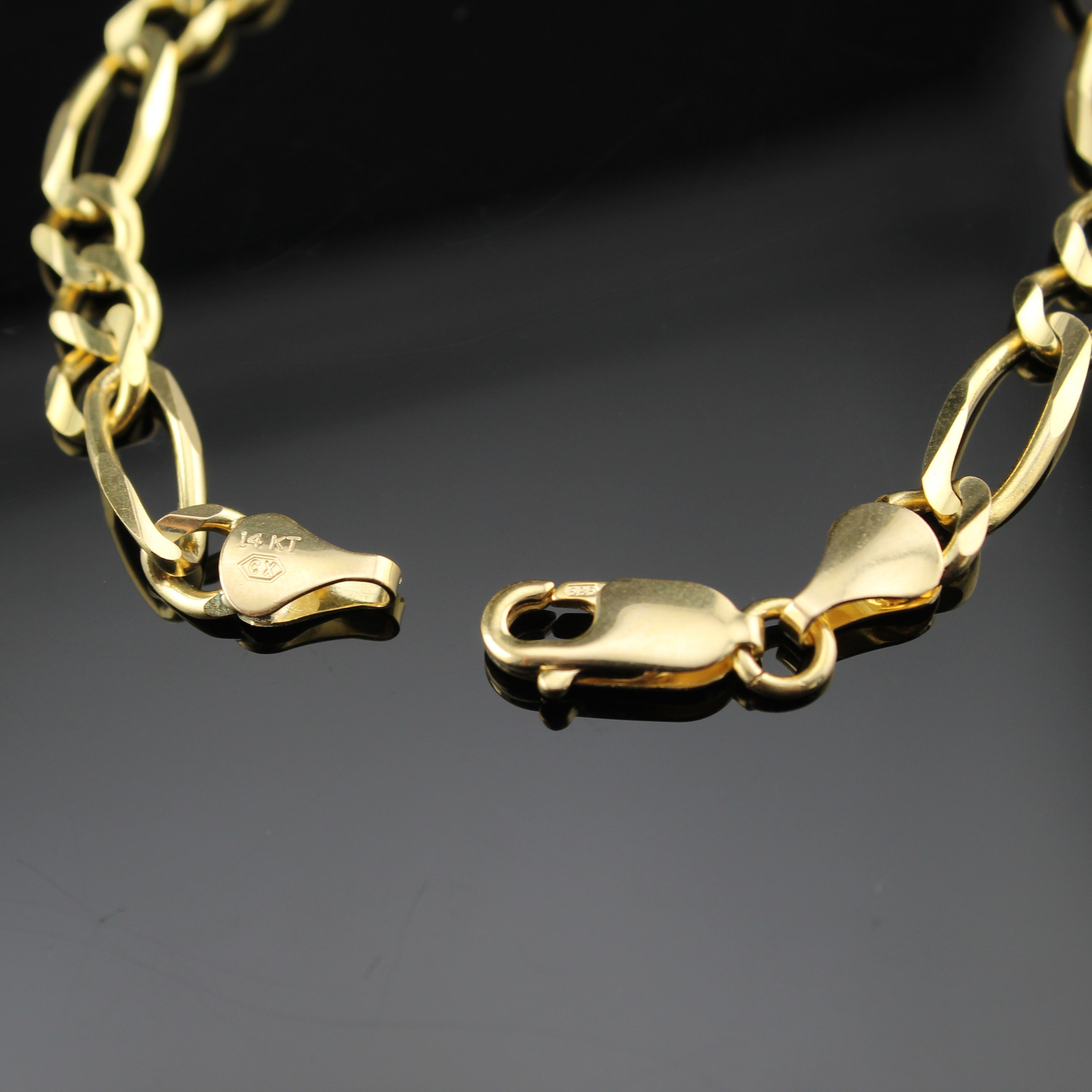 14K Figaro Chain Bracelet