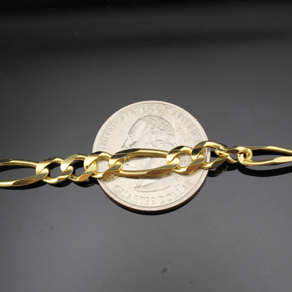 14K Figaro Chain Bracelet