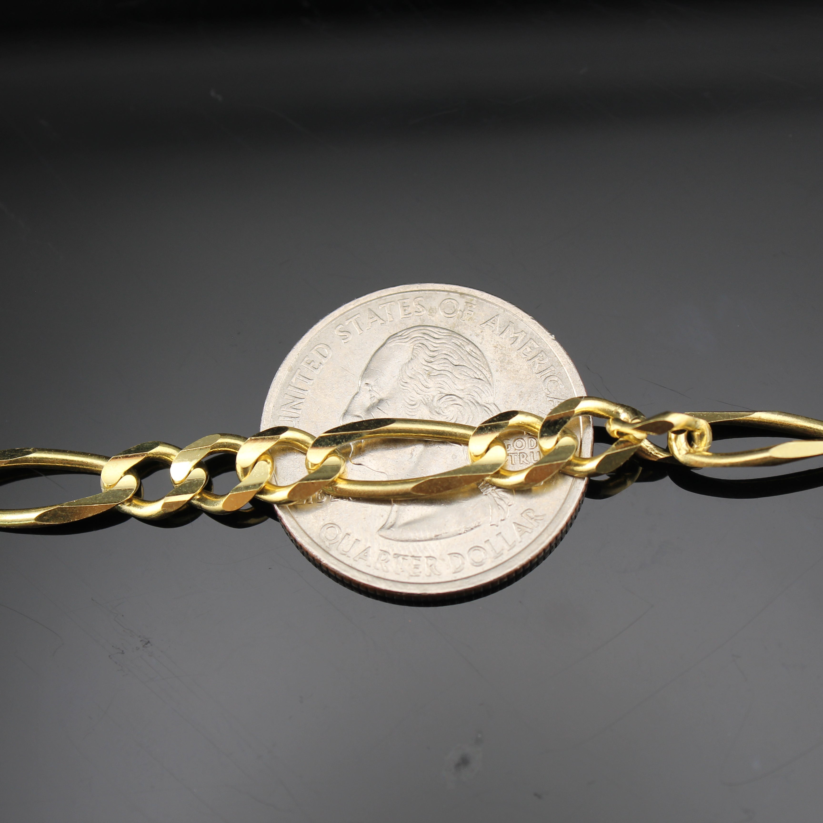 14K Figaro Chain Bracelet