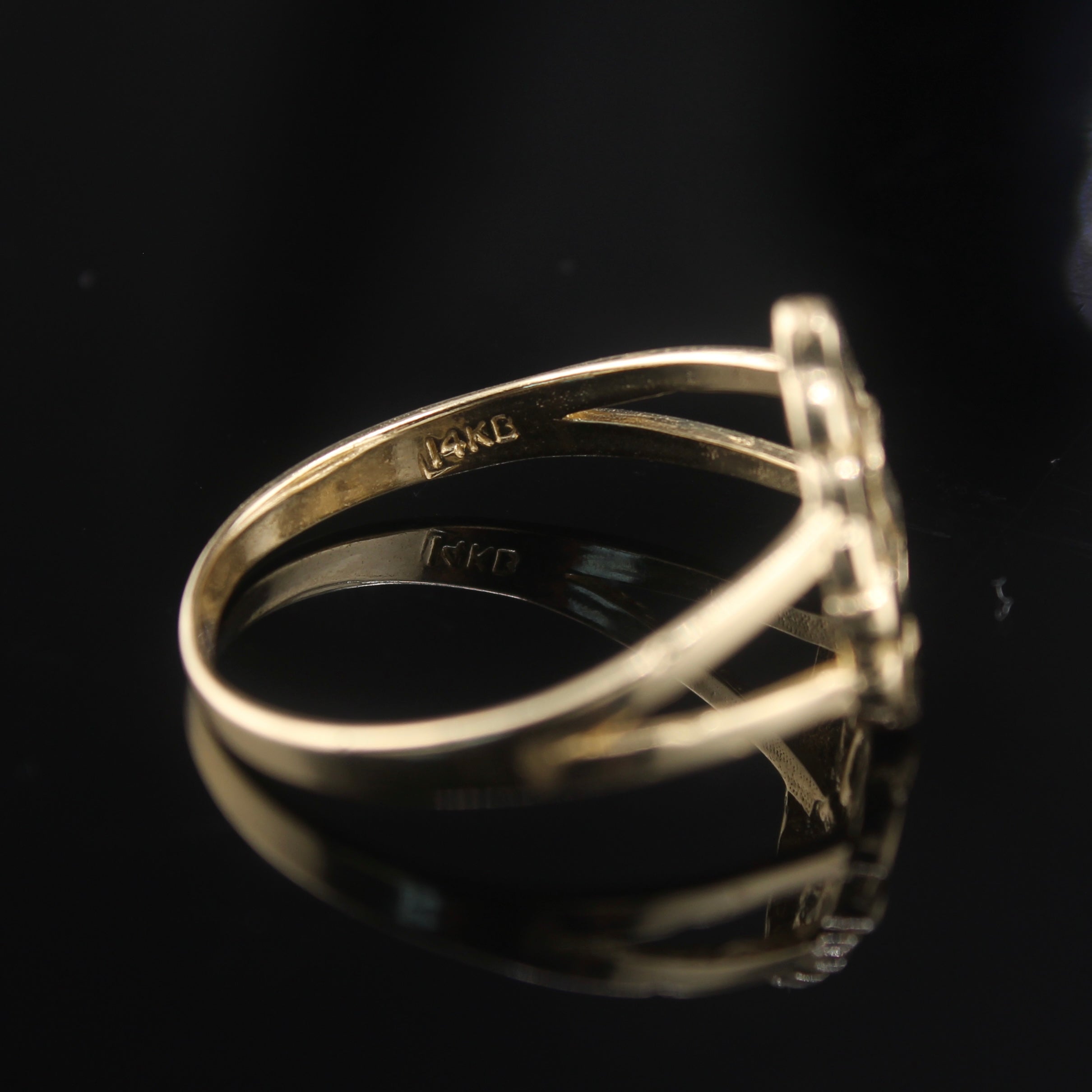 14K Heart Nugget Ring