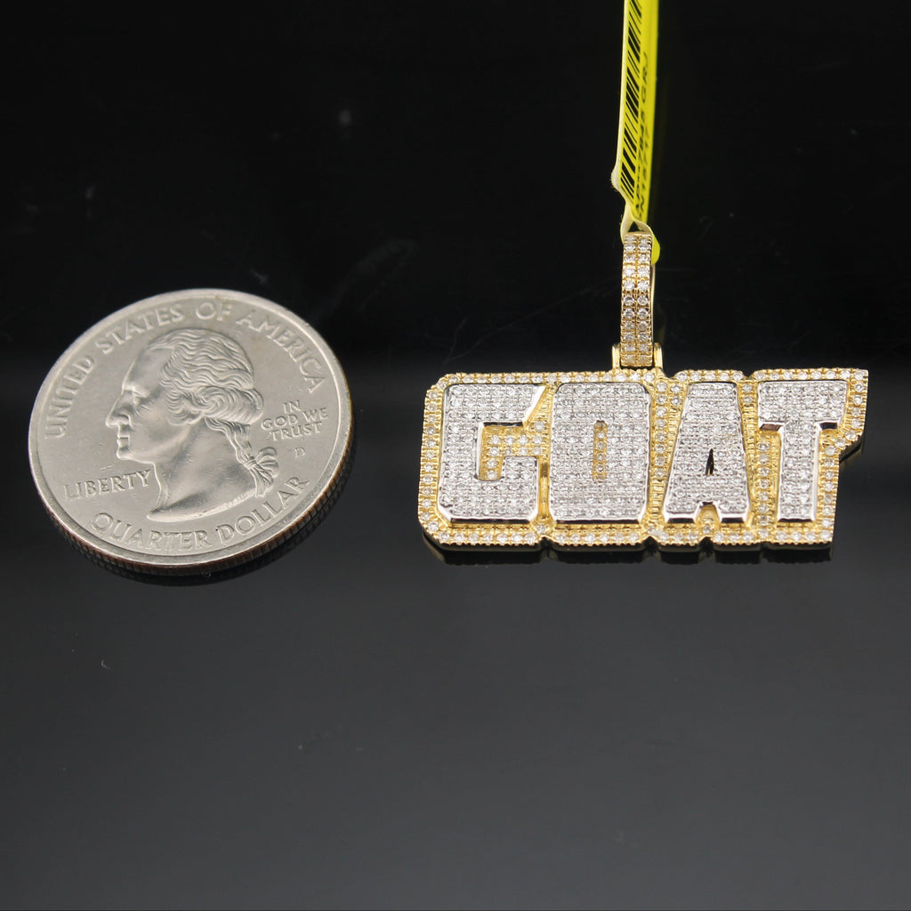 10K Diamond Goat Pendant
