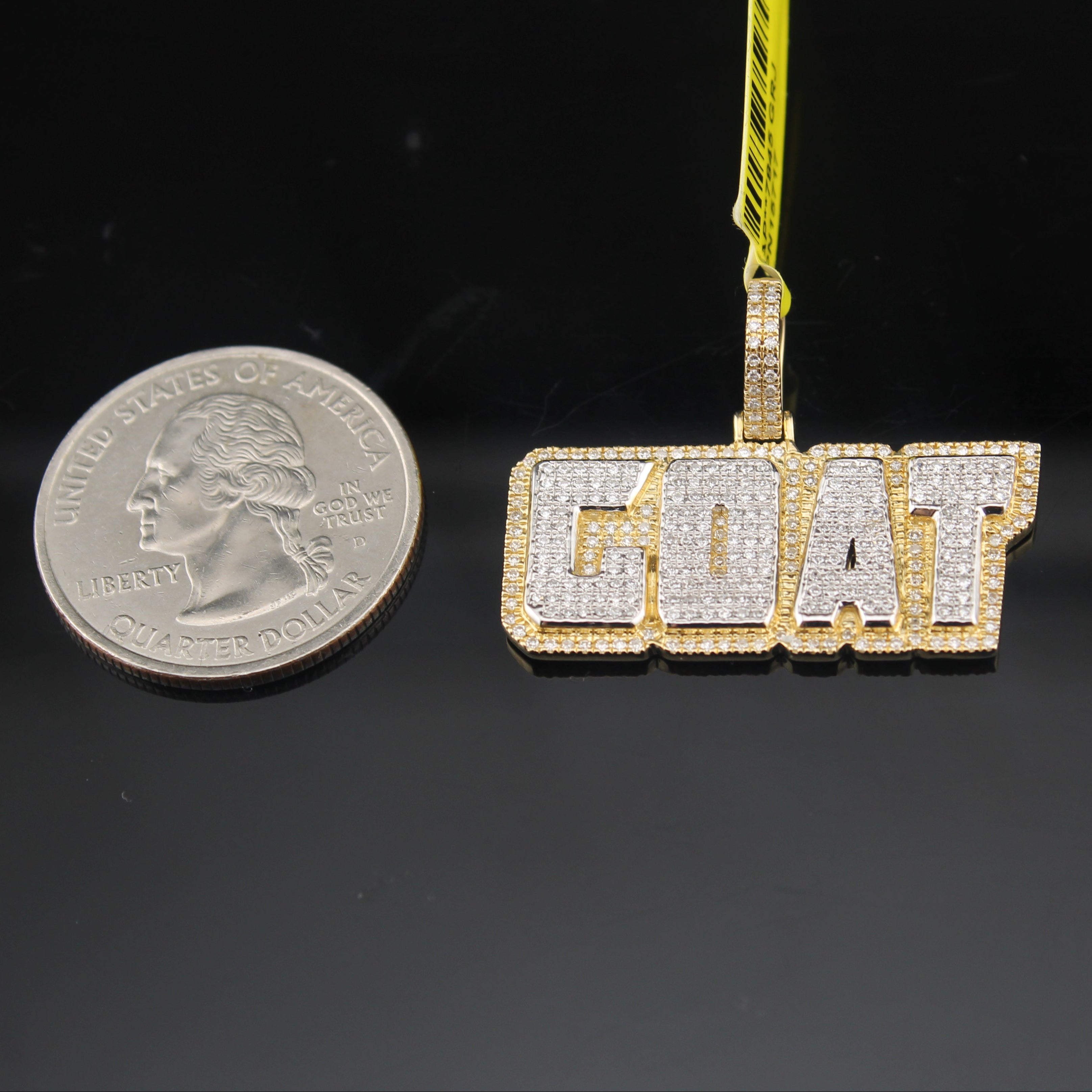 10K Diamond Goat Pendant
