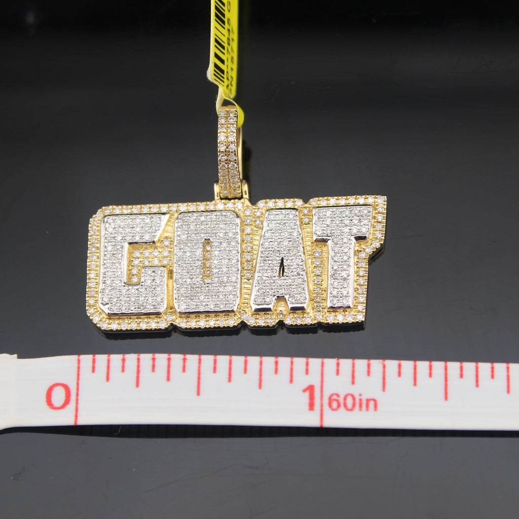 10K Diamond Goat Pendant