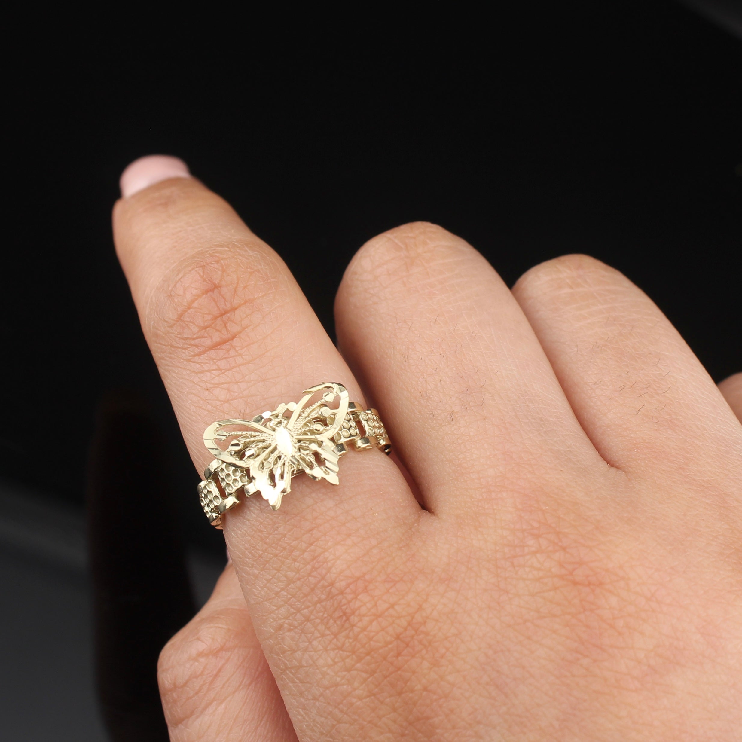 10K Butterfly Ring