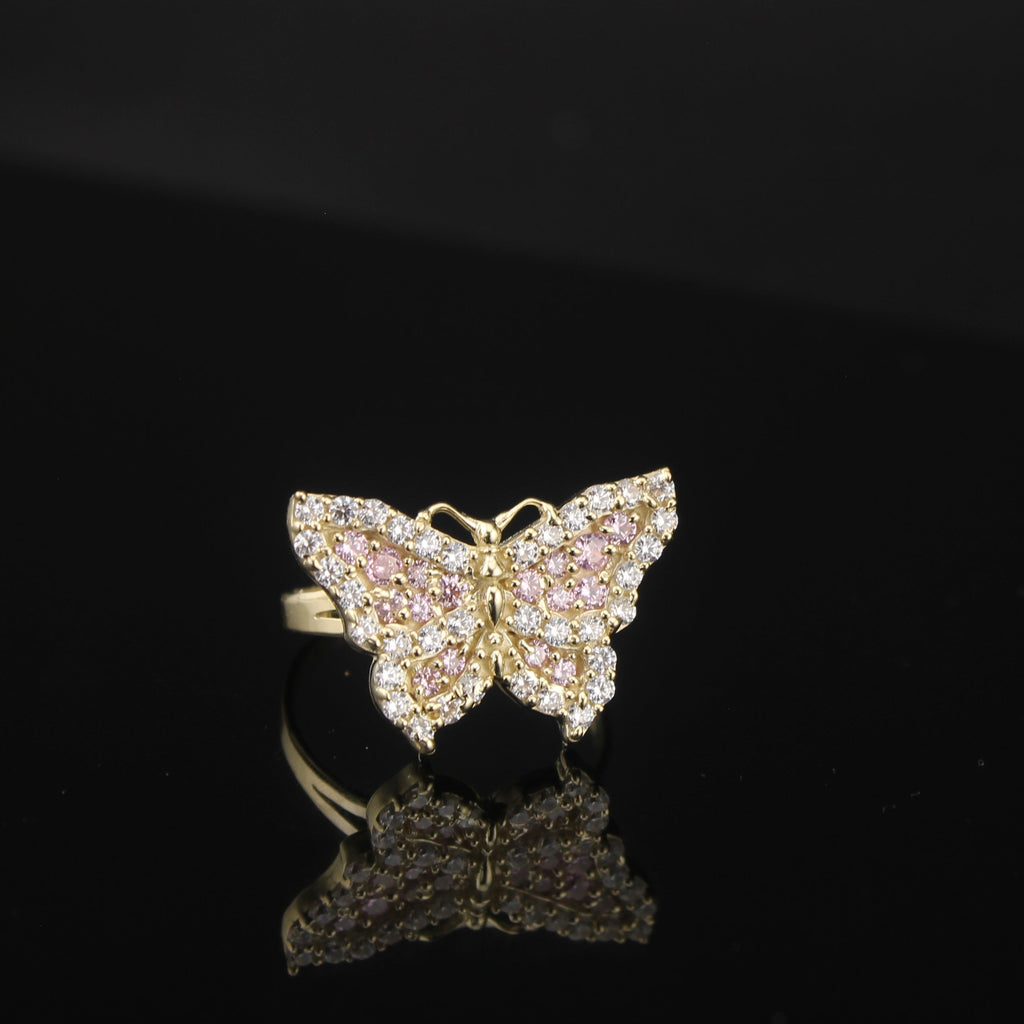 10K Butterfly Womans Ring